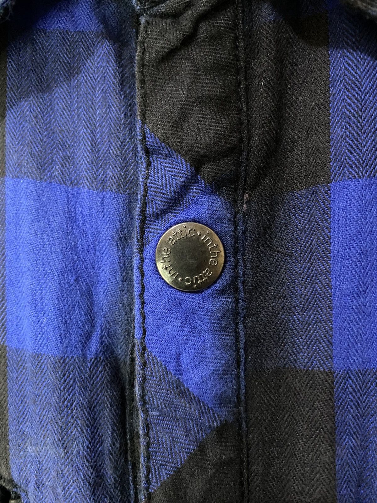 Japanese Brand Y2K In The Attic Poem Multipocket Plaid Shirt Size US M / EU 48-50 / 2 - 7 Thumbnail