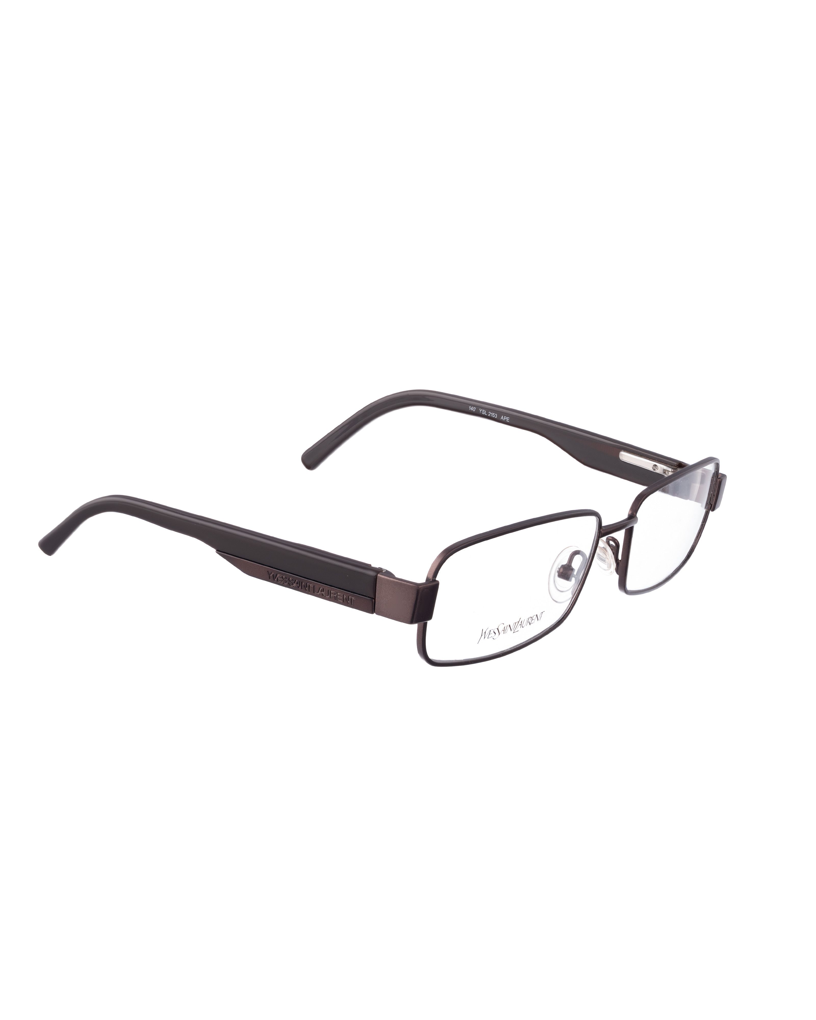 Yves Saint Laurent Yves Saint Laurent 00s Deep Havana Wire Metallic Glasses Size ONE SIZE - 1 Thumbnail