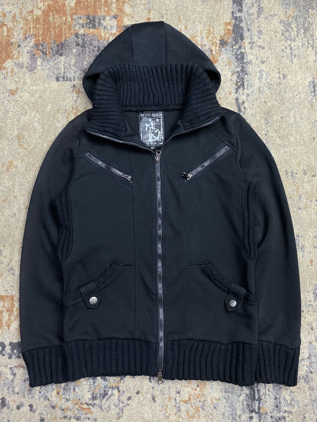 Hysteric Glamour × If Six Was Nine × Japanese Brand daily news gothic black faded hoodie ifsixwasnine style Size US M / EU 48-50 / 2 - 9 Thumbnail