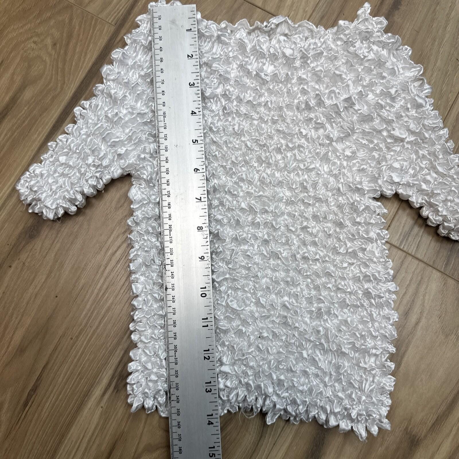 FCUK Vintage Y2K 90s Satin White Popcorn Magic Stretch Top Fairy Size ONE SIZE - 2 Thumbnail