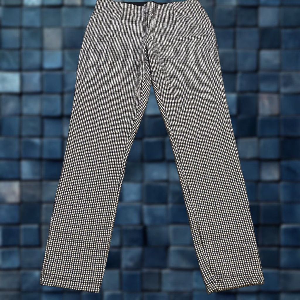 Calvin Klein Calvin Klein Pants Womens 8 Multicolor Plaid Skinny Ankle Mid Rise Pull On Color Multicolor Casual Formal 8 Womens Size 30" / US 8 / IT 44 - 1 Thumbnail