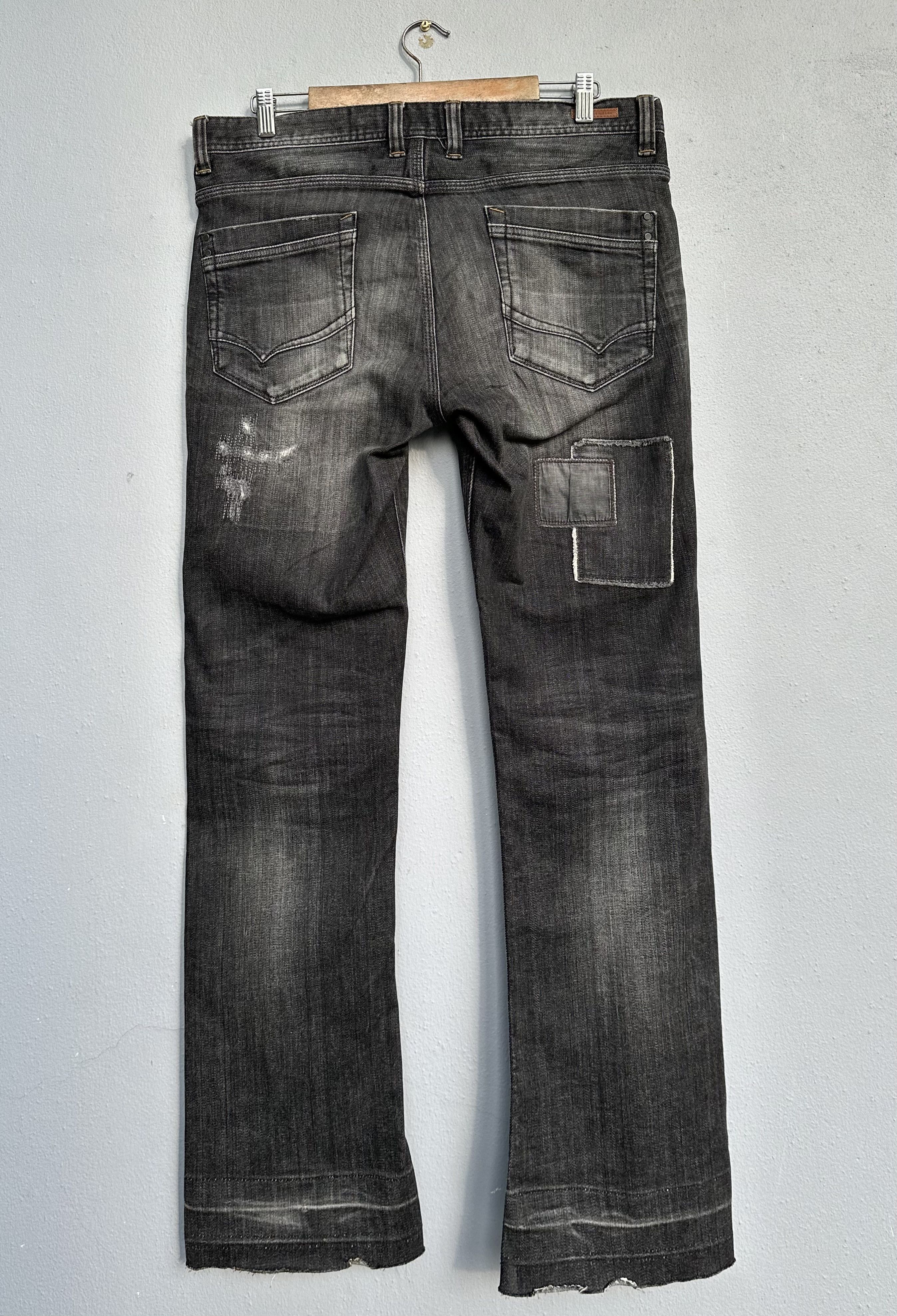 Nicole Club Japanese Brand NCFM Distressed Patchwork Denim Released Hem Size US 35 - 13 Thumbnail