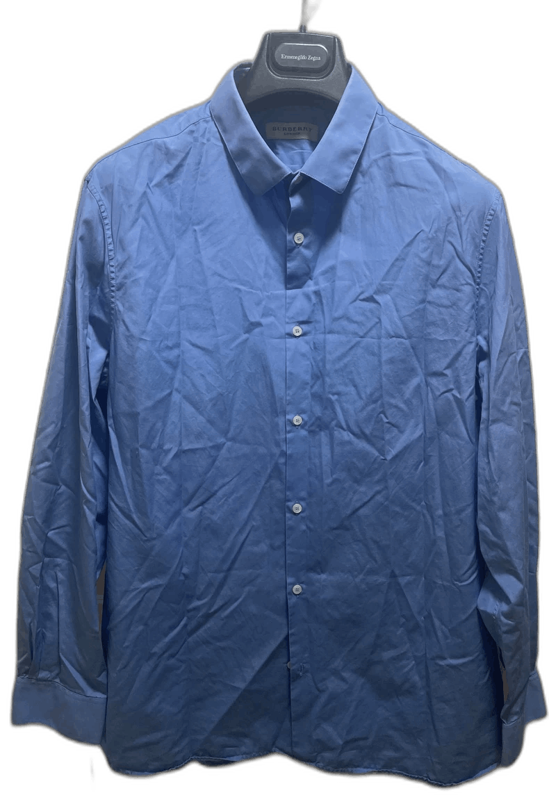 Burberry Burberry Men's Long Sleeve Fitted Shirt Size US M / EU 48-50 / 2 - 1 Thumbnail