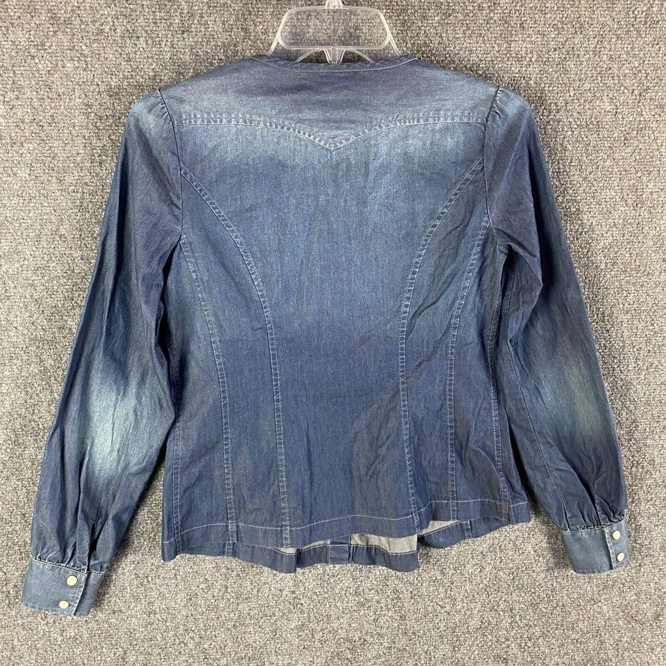 Lucky Brand Lucky Brand Top Women's XS Pearl Snap Long Sleeve Cotton Size XS / US 0-2 / IT 36-38 - 7 Thumbnail