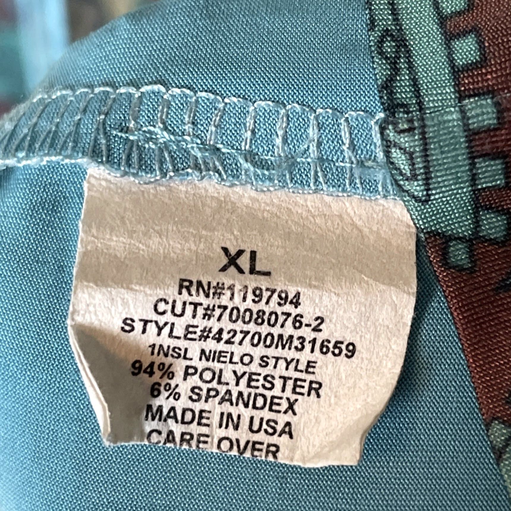 Vintage VINTAGE Unity World Wear Maternity Top Blouse 3/4 Sleeve Turquoise Fairy Boho Grunge Dark Forest Floral XL Womens Size XL / US 12-14 / IT 48-50 - 7 Thumbnail