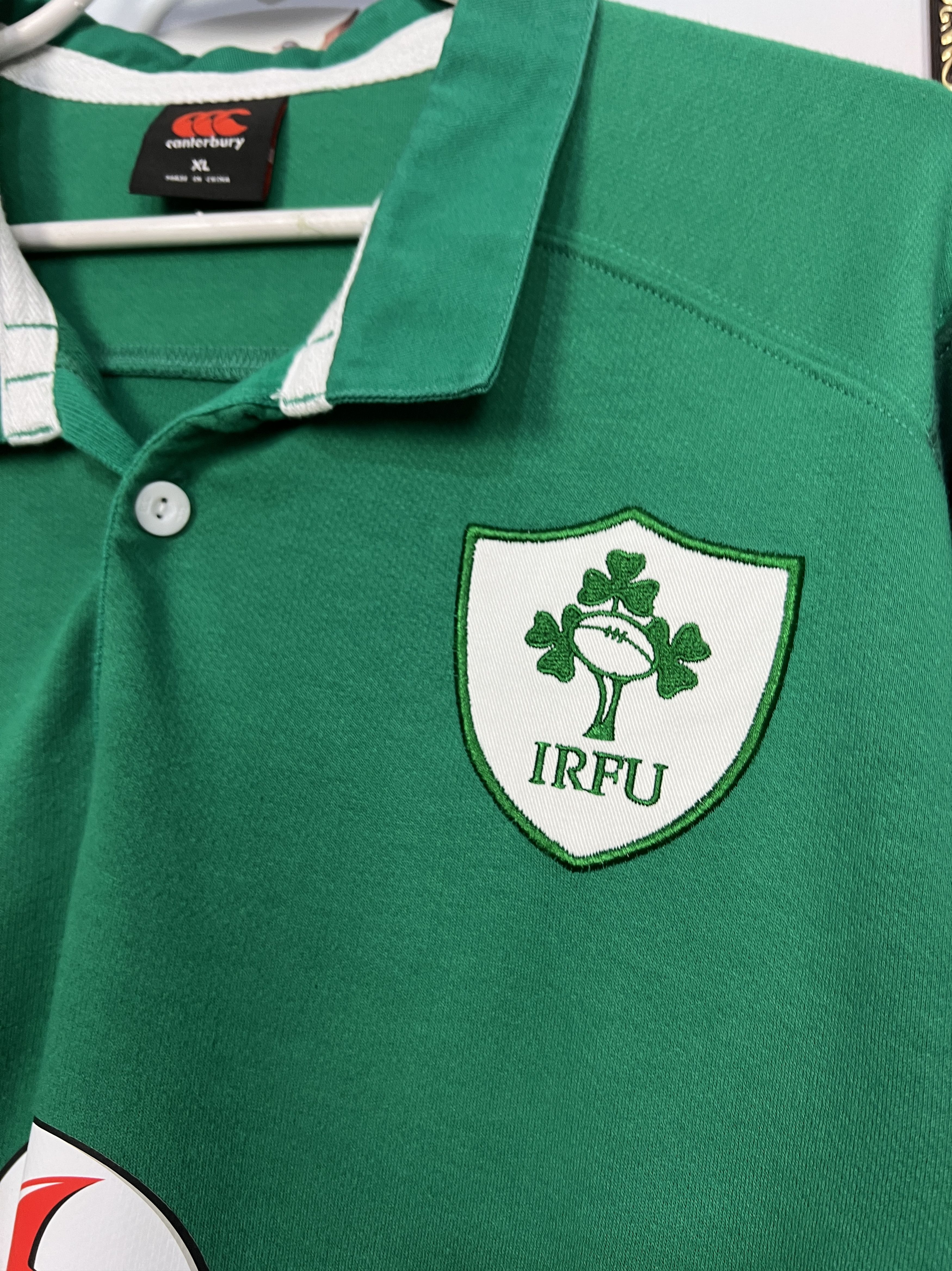 Vintage Ireland Canterbury Rugby Union Long Sleeve Jersey Green Size US XL / EU 56 / 4 - 4 Thumbnail