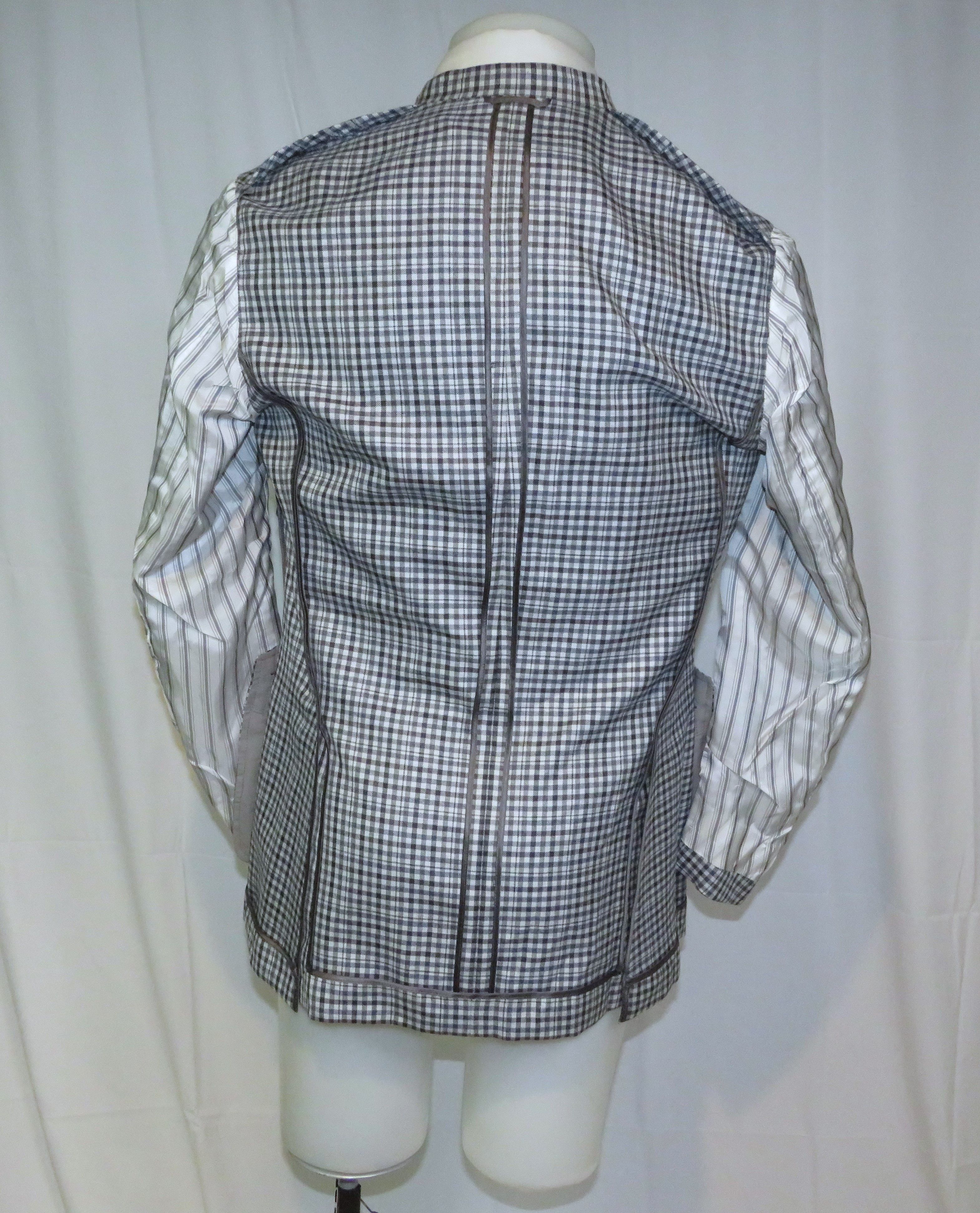 Brioni Piuma Sky Blue Check Cashmere Silk Two Button Blazer 40R NWT Size 40R - 11 Thumbnail