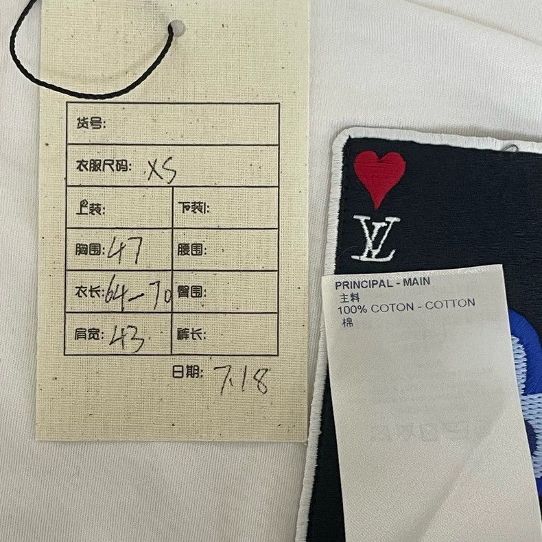Louis Vuitton White playing card pocket short sleeve