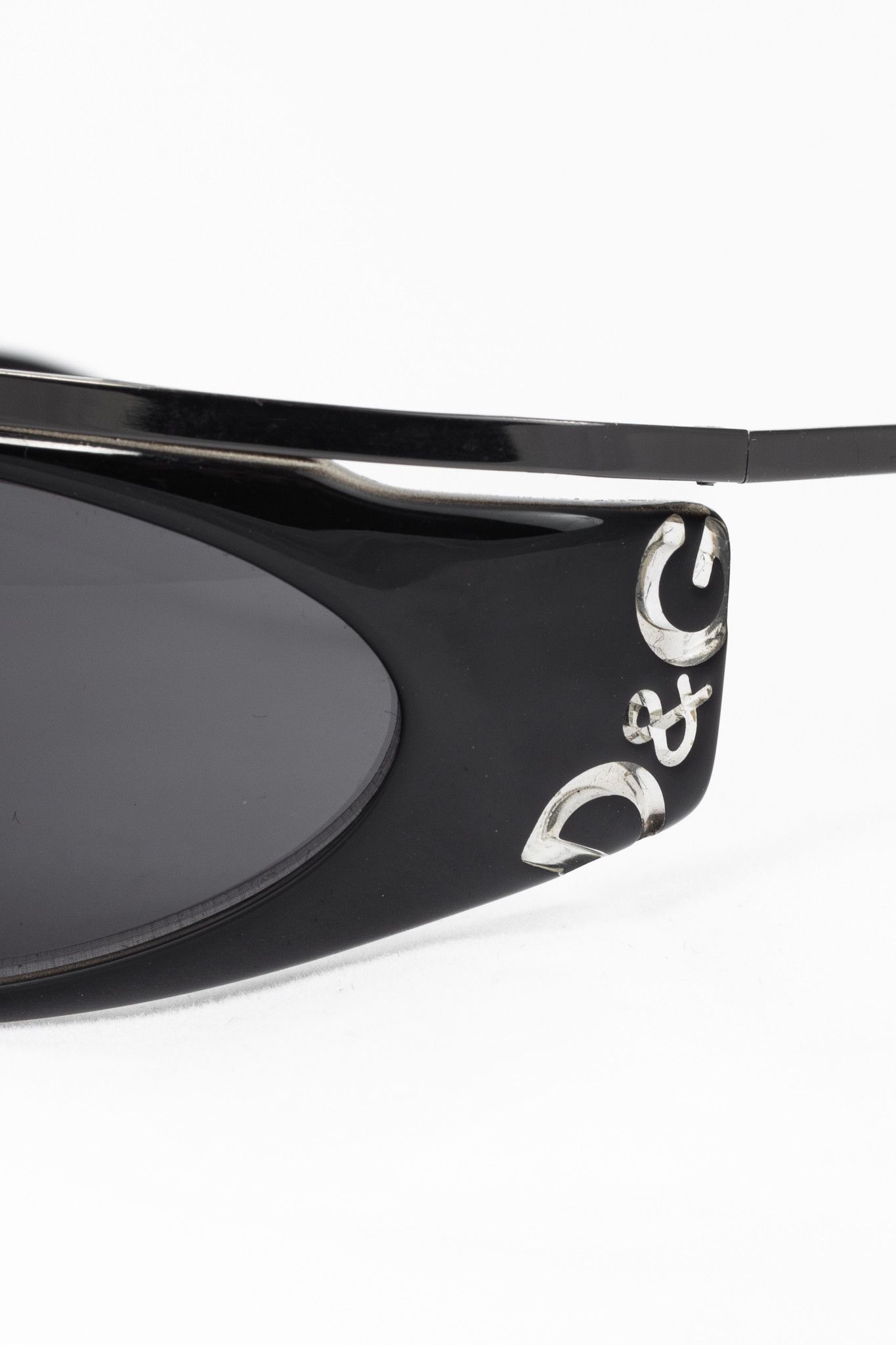 Dolce & Gabbana D&G Dolce & Gabbana Acetate Logo-Temple Wrap Sunglasses Size ONE SIZE - 6 Thumbnail