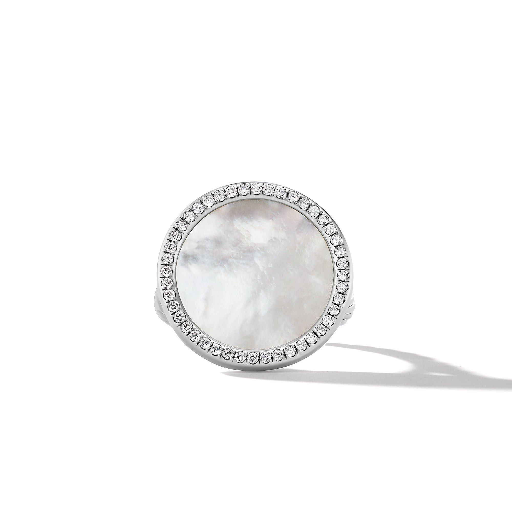 David Yurman o1w1db10325 Ring in Sterling Silver of Pearl and Diamonds Size ONE SIZE - 1 Thumbnail