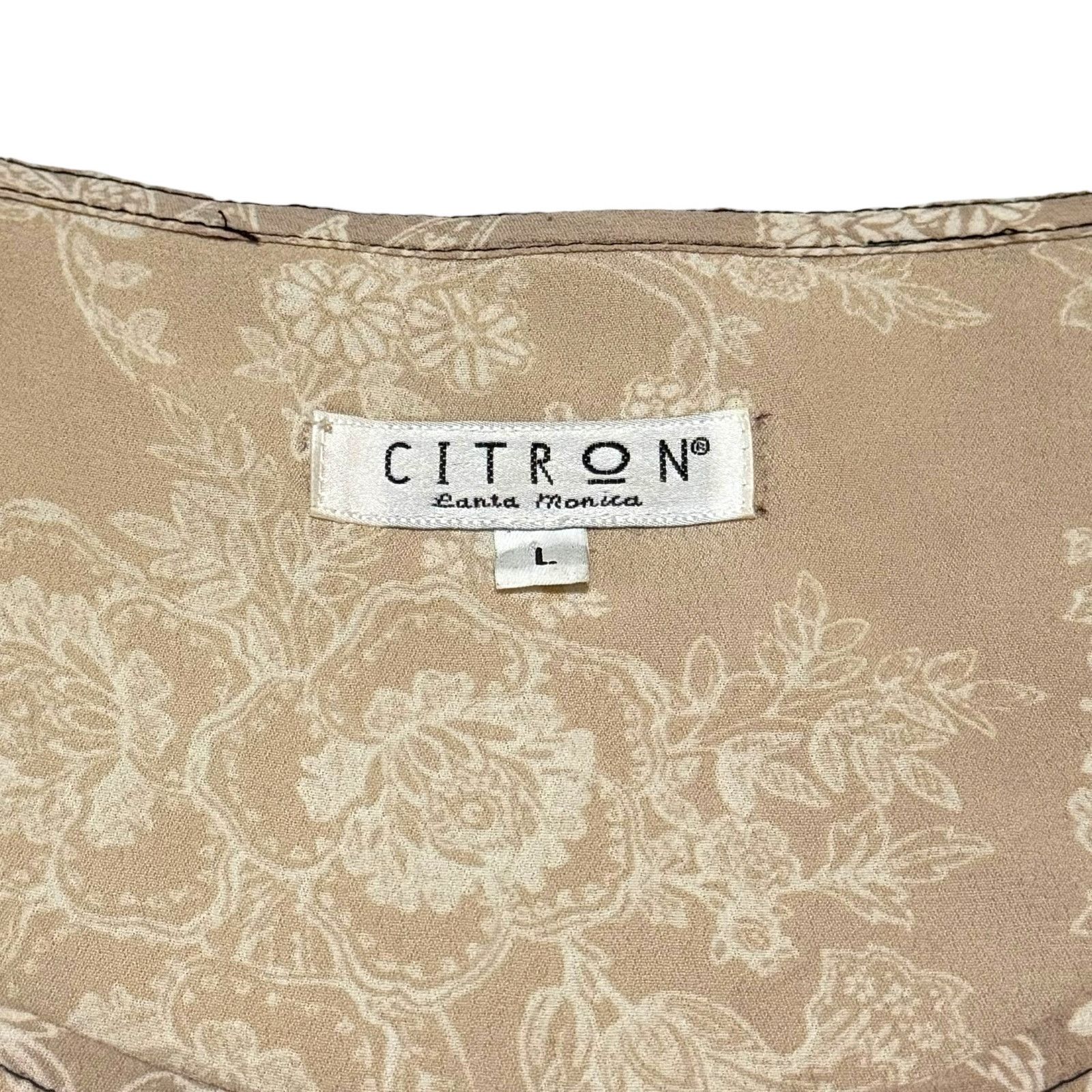 Other Citron Shift Dress Short Sleeve Pattern Print Dip Dyed Large Size L / US 10 / IT 46 - 3 Thumbnail
