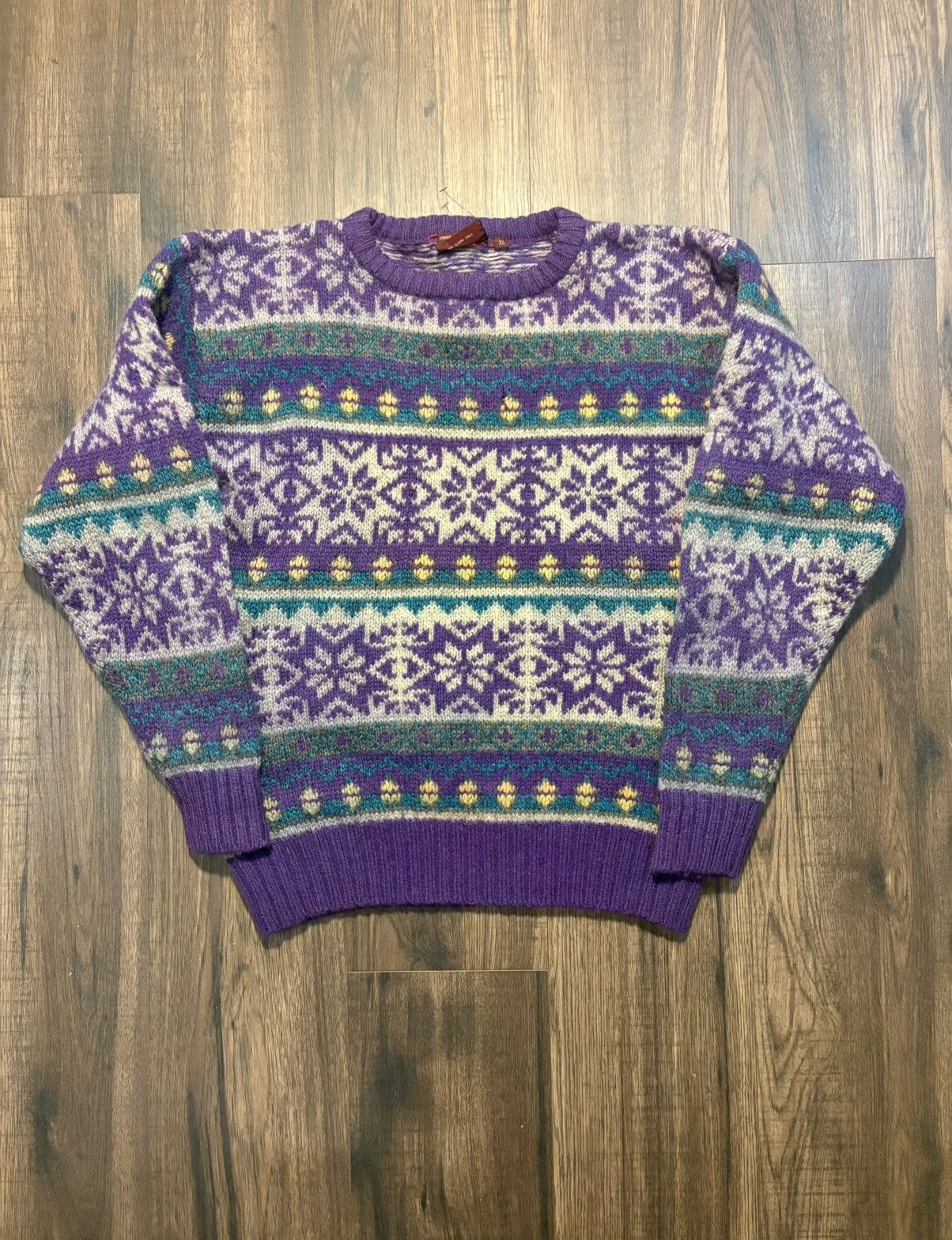 Chaps Ralph Lauren 🔥Vintage 90s Ralph Lauren Shetland Wool Fair Isle Sweater🔥 Size US XL / EU 56 / 4 - 1 Thumbnail