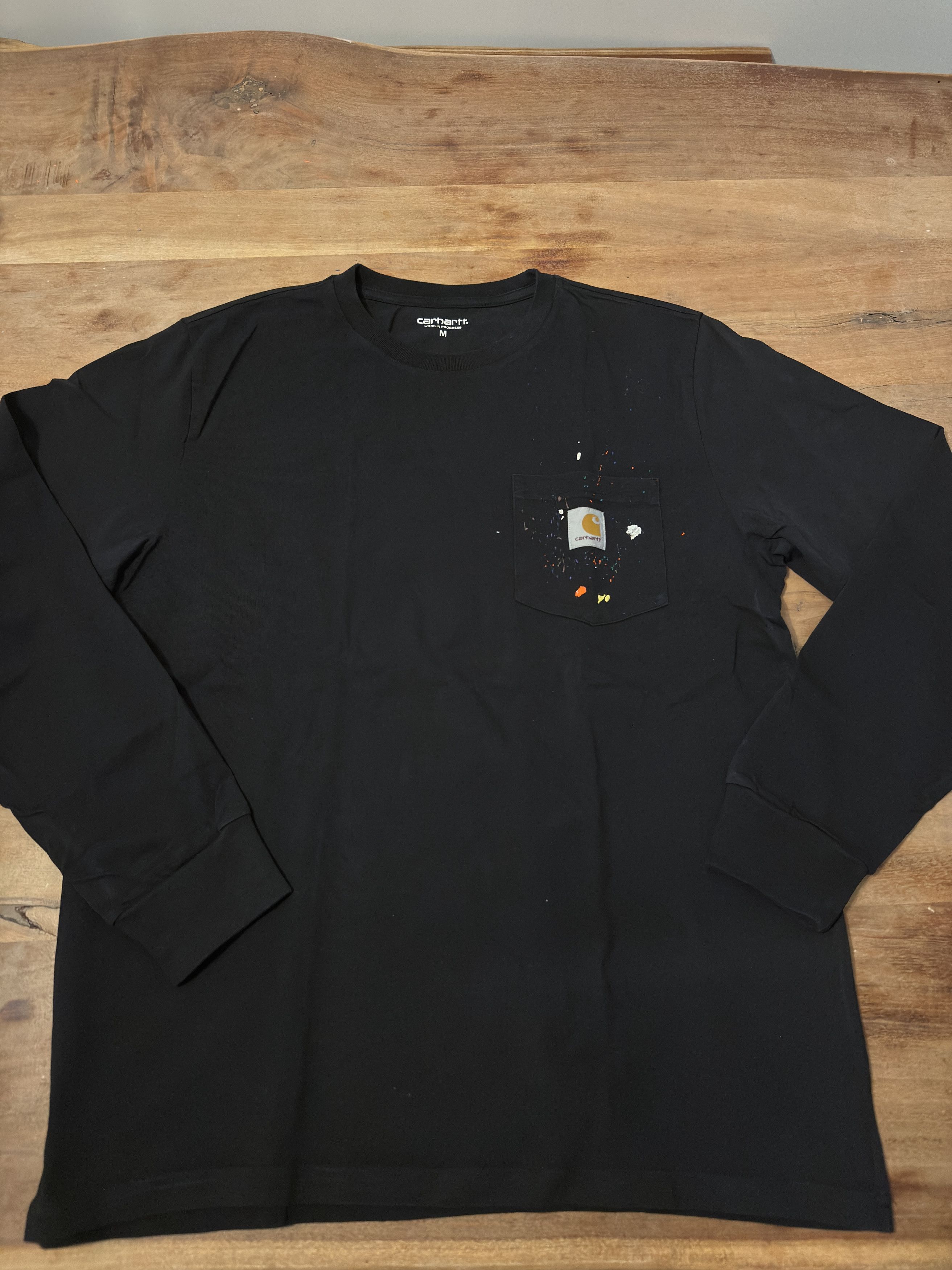 Carhartt Wip Carhartt WIP Paint Splatter Pocket Longsleeve - Size Medium Size US M / EU 48-50 / 2 - 1 Thumbnail