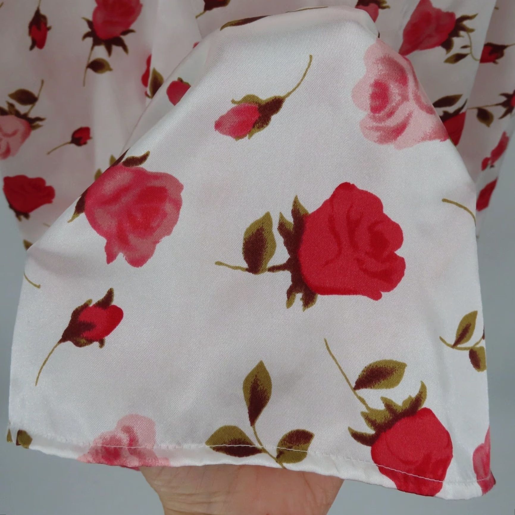 Vintage Cacique Gown Women 18/20 Sleeveless Pink Rose Flower Floral Scallop Nightgown Dress Size XXL / US 16-18 / IT 52-54 - 5 Thumbnail