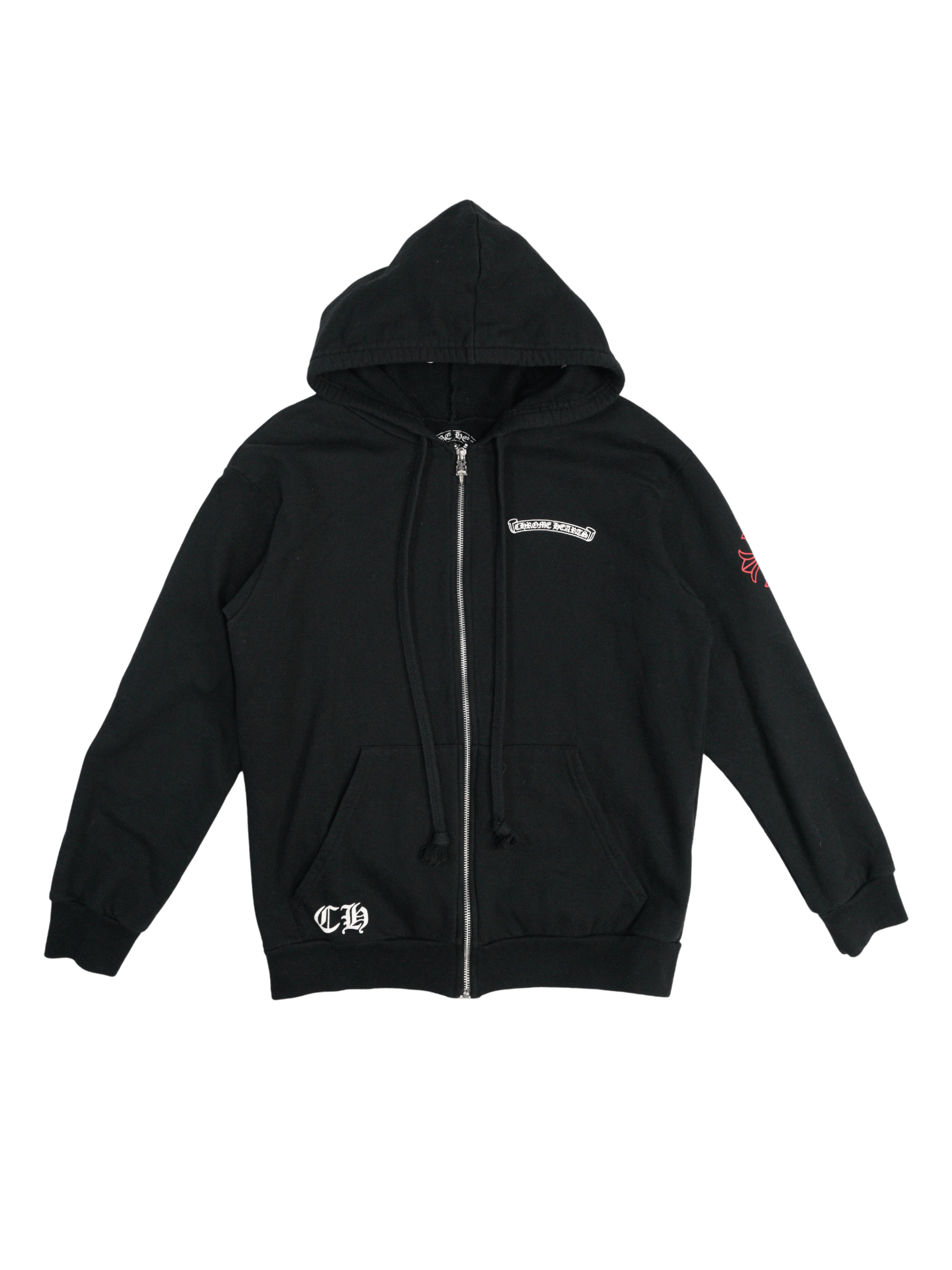 Chrome Hearts Chrome Hearts Vintage Black USA Red Prints Zip Hoodie Size US L / EU 52-54 / 3 - 2 Thumbnail