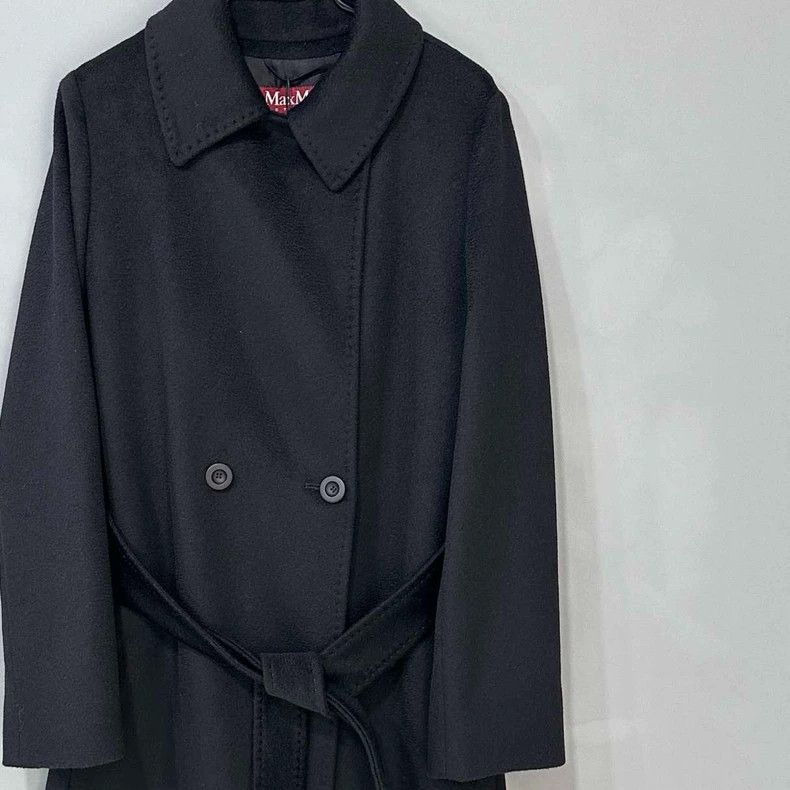 Max Mara Max Mara Black Long Wool Coat Size M / US 6-8 / IT 42-44 - 2 Thumbnail