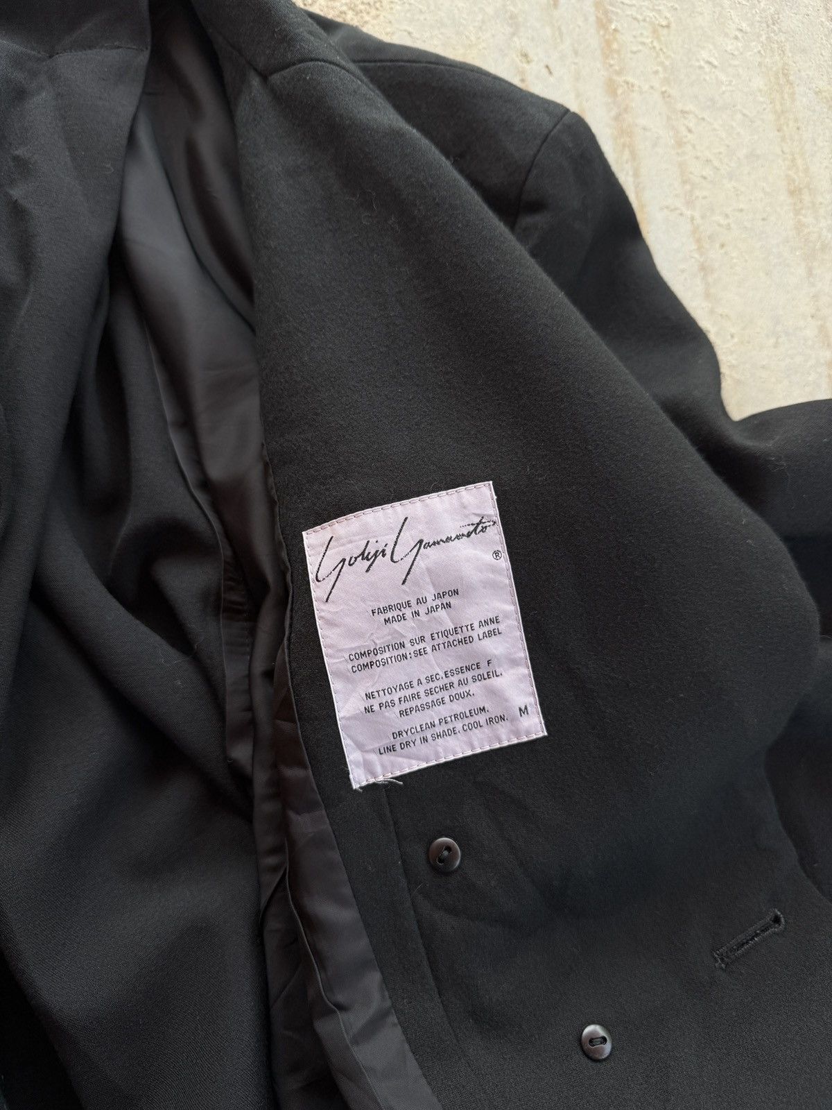 Yohji Yamamoto Vintage 1990s Yohji Yamamoto Back Pleated Jacket Size 38L - 3 Thumbnail