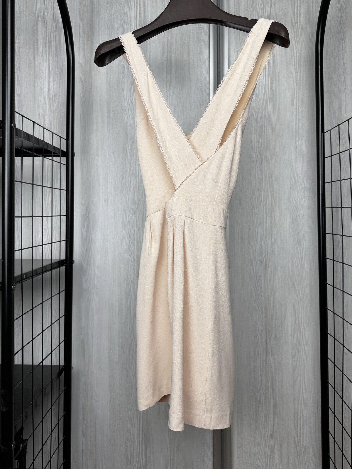 Sezane Sezane Beige Rose Viscose blend mini dress size 38 Size S / US 4 / IT 40 - 8 Thumbnail