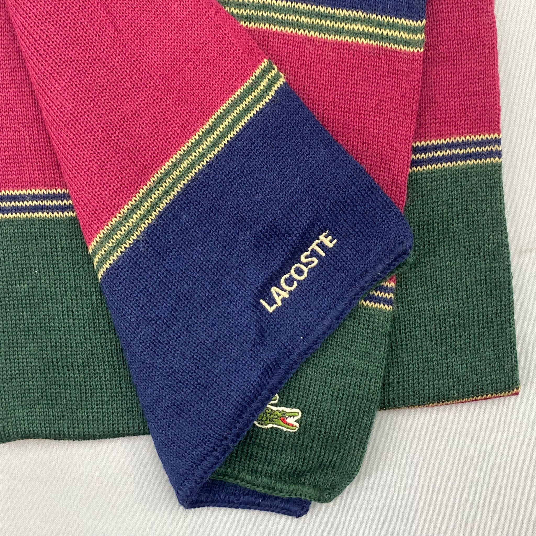 Lacoste Vintage Lacoste Scarf Muffler Wool Ribbed Knit Scarves Size ONE SIZE - 8 Thumbnail