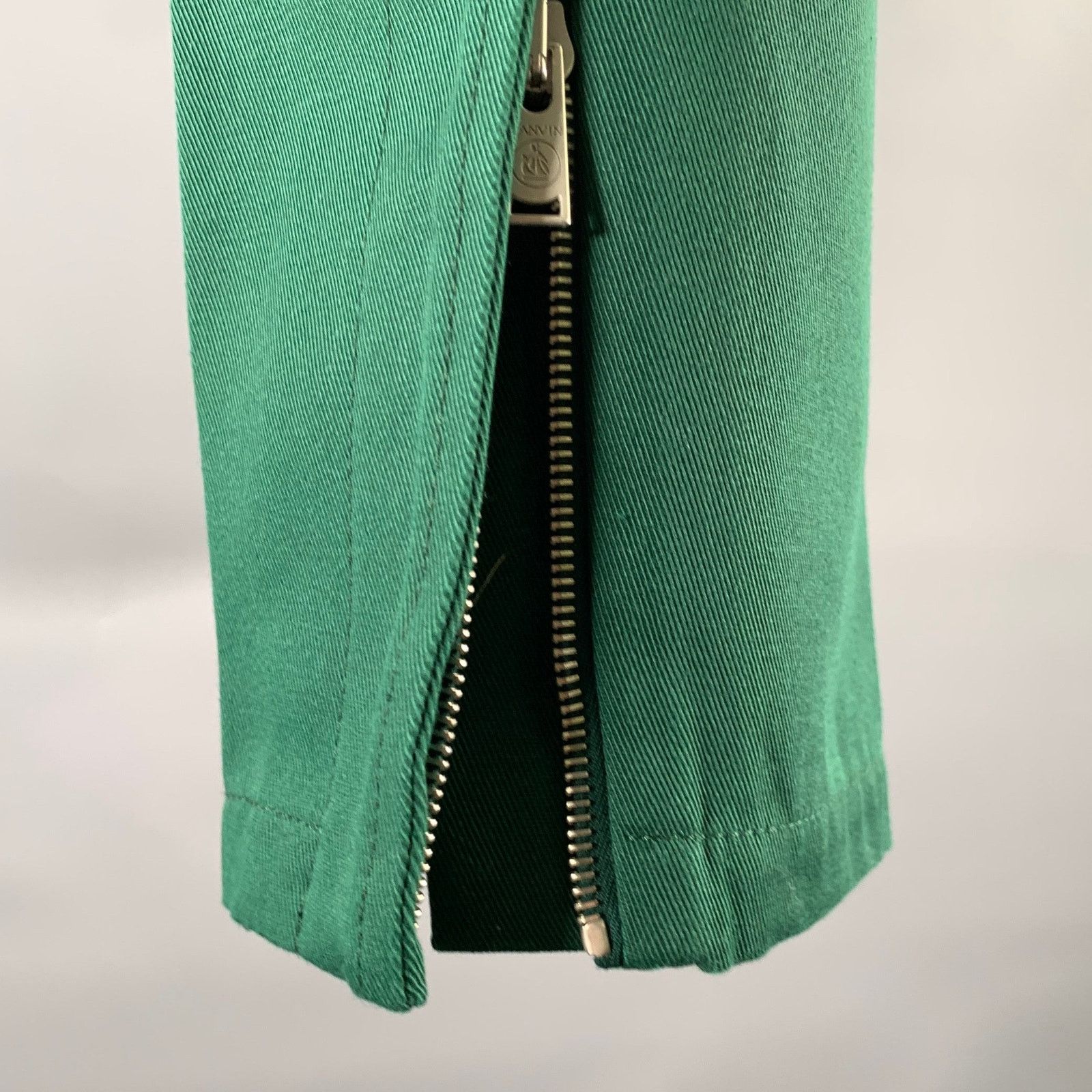 Lanvin LANVIN Size 30 Green Cotton Blend Zip Fly Casual Pants Size US 30 / EU 46 - 4 Thumbnail