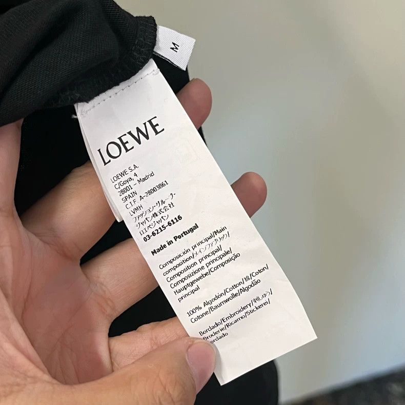 Loewe LOEWE Black Embroidered Logo Short-sleeved T-shirt, Size M Size US M / EU 48-50 / 2 - 9 Thumbnail