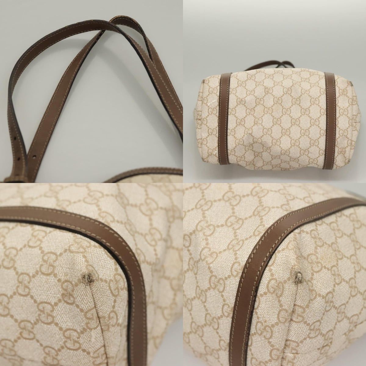 Gucci GUCCI GG Supreme Tote Bag Pvc White Gold Size ONE SIZE - 10 Thumbnail