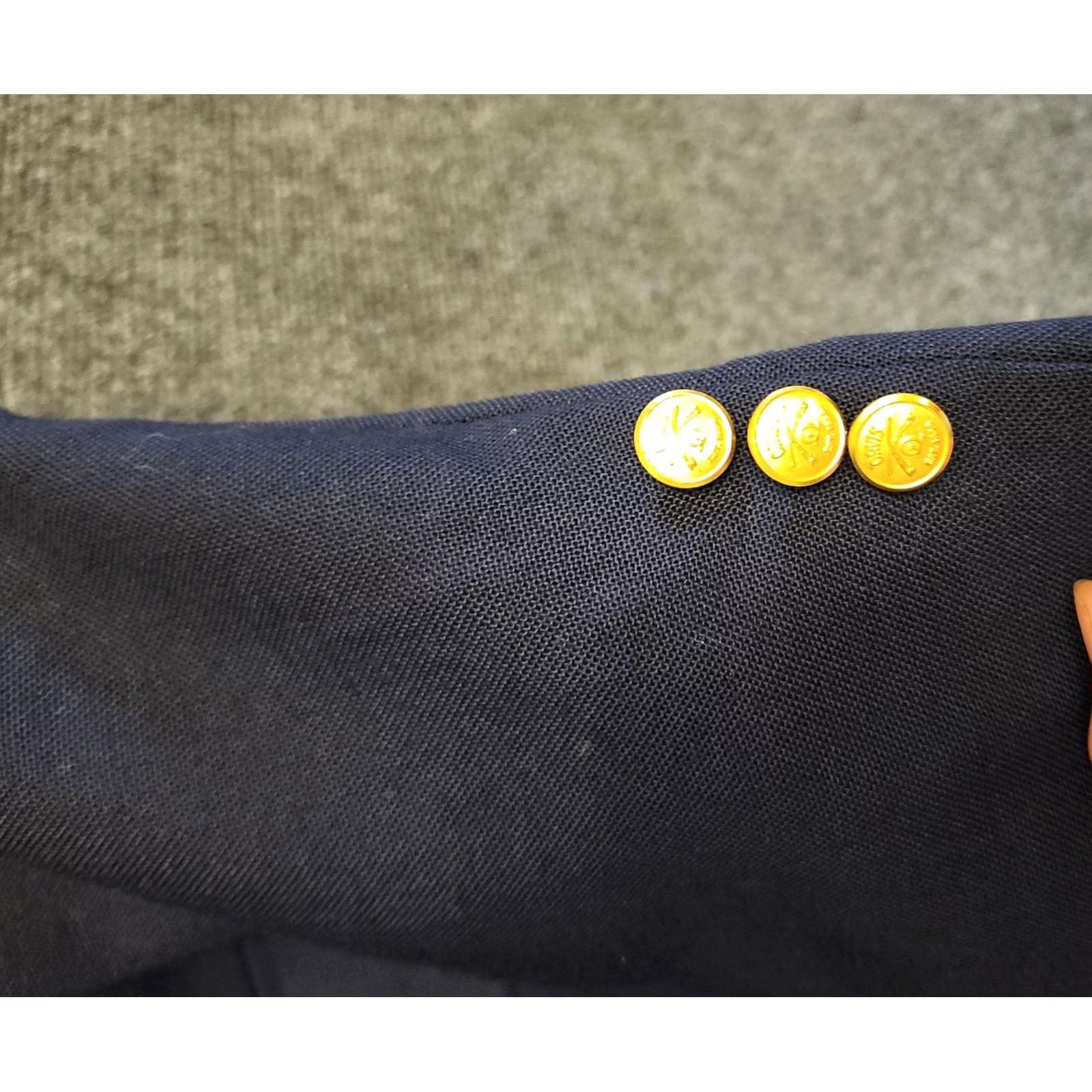 Orvis Orvis Blazer Sport Coat Mens 46 Navy Blue Wool Blend Gold Button USA Jacket Size 46R - 4 Thumbnail