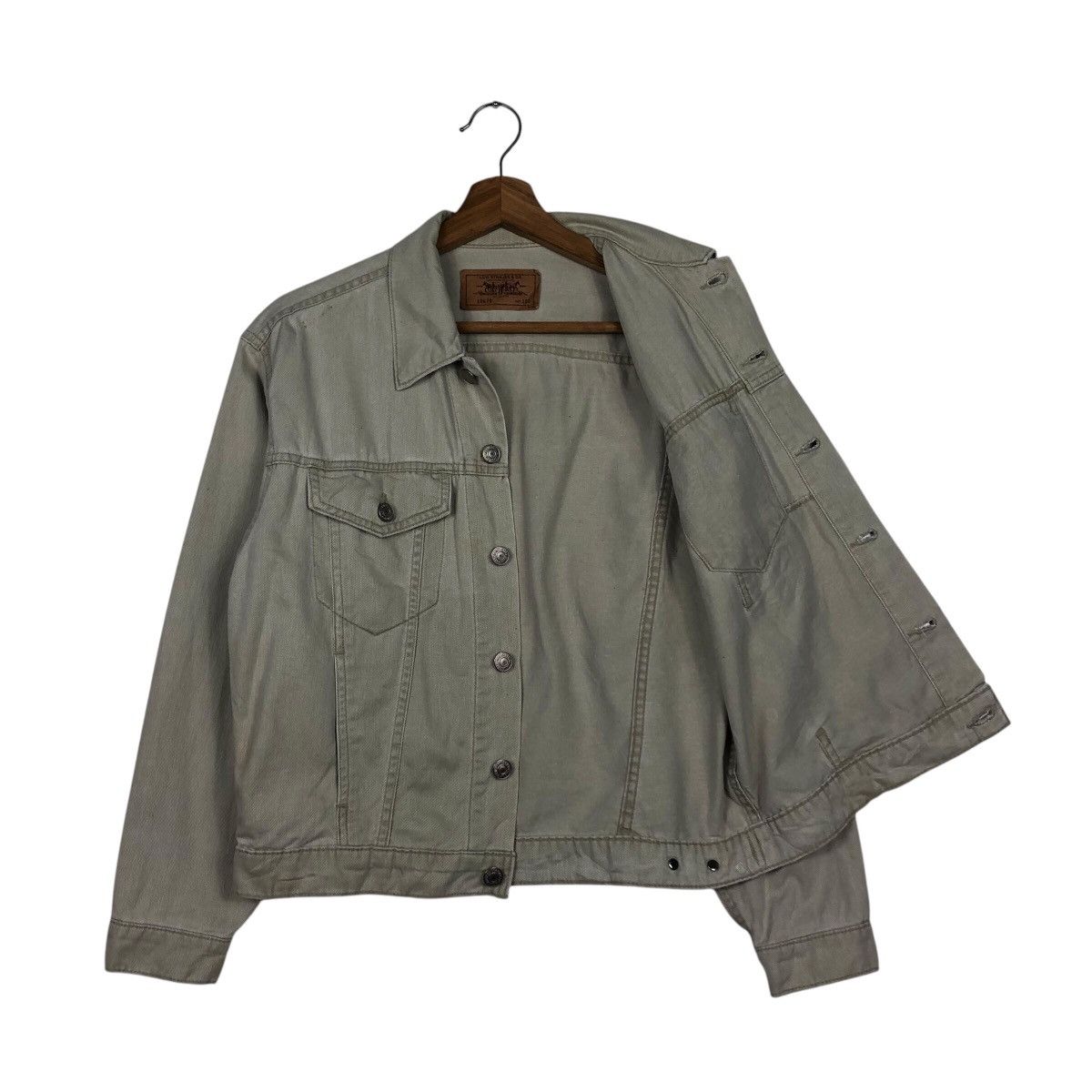 Levi's 📌Vintage Cropped Trucker Denim Biker Jacket Levi's Size US M / EU 48-50 / 2 - 12 Thumbnail