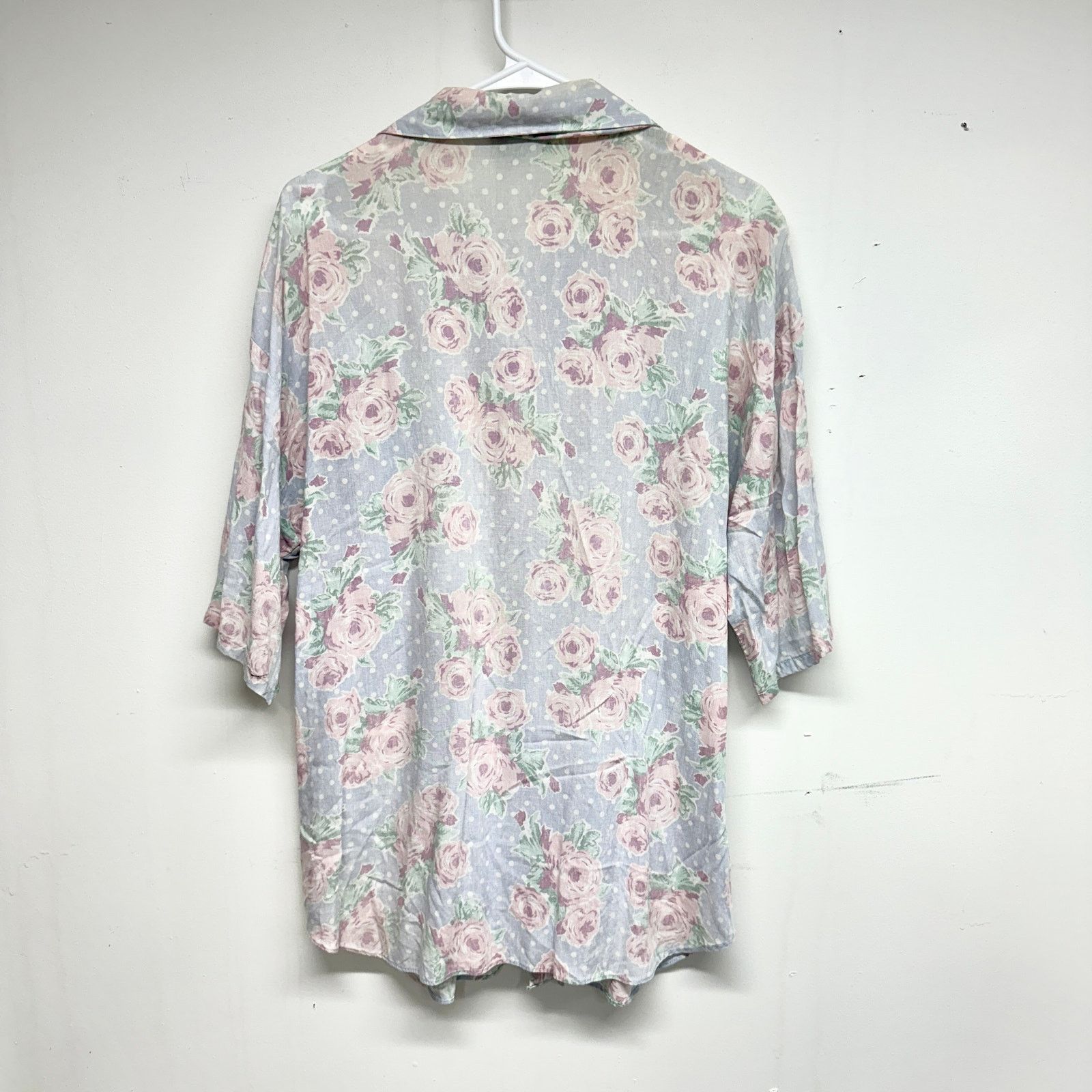 Vintage Vintage 90s Michelle Leslie Short Sleeve Women's Shirt LG Size L / US 10 / IT 46 - 3 Thumbnail