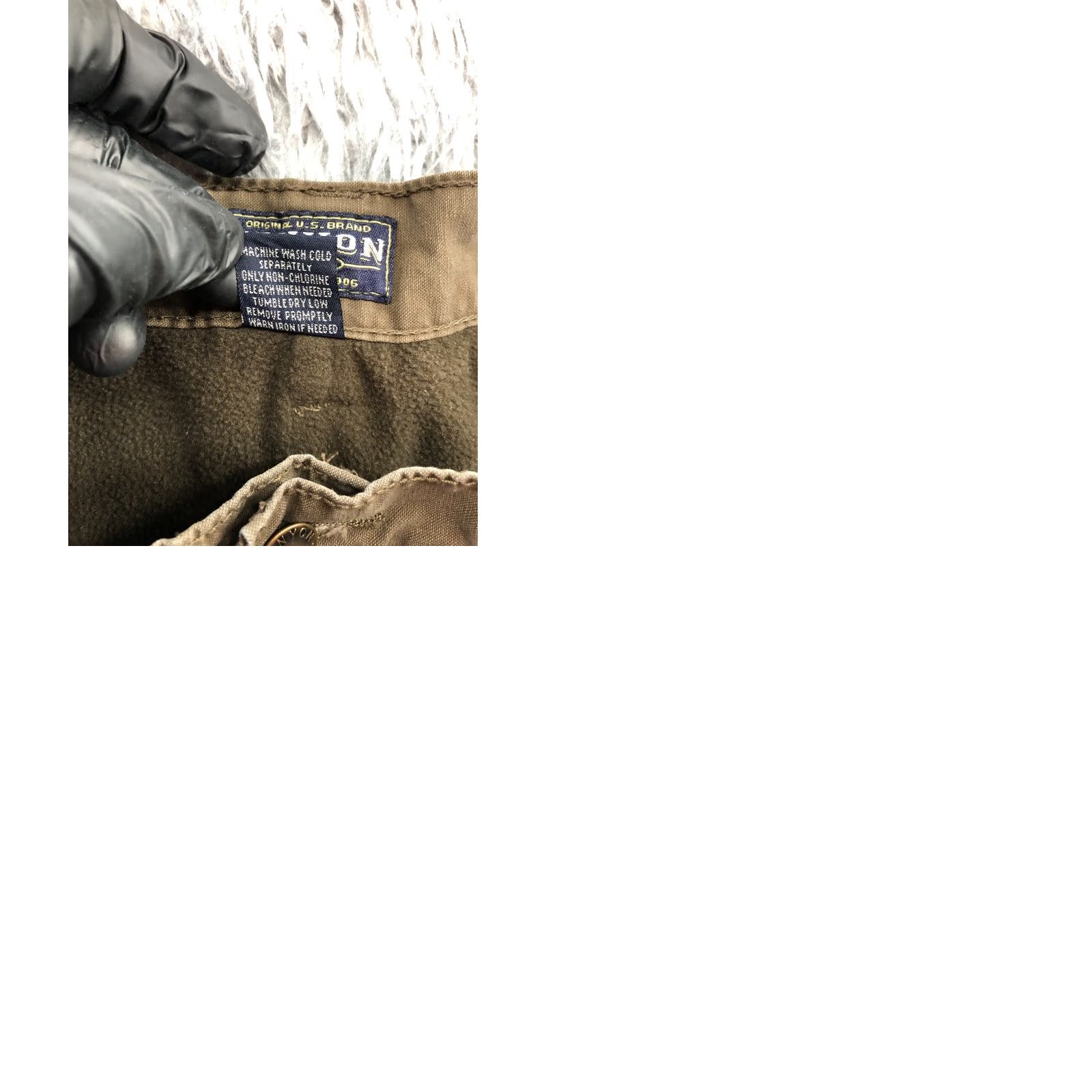 Vintage Canyon Creek Jeans Men Regular 40x30 Brown Beige Lined Fleece 5-Pocket Zip Belt Loops Canvas Cotton Blend Style Straight Vintage No Size US 40 / EU 56 - 9 Thumbnail