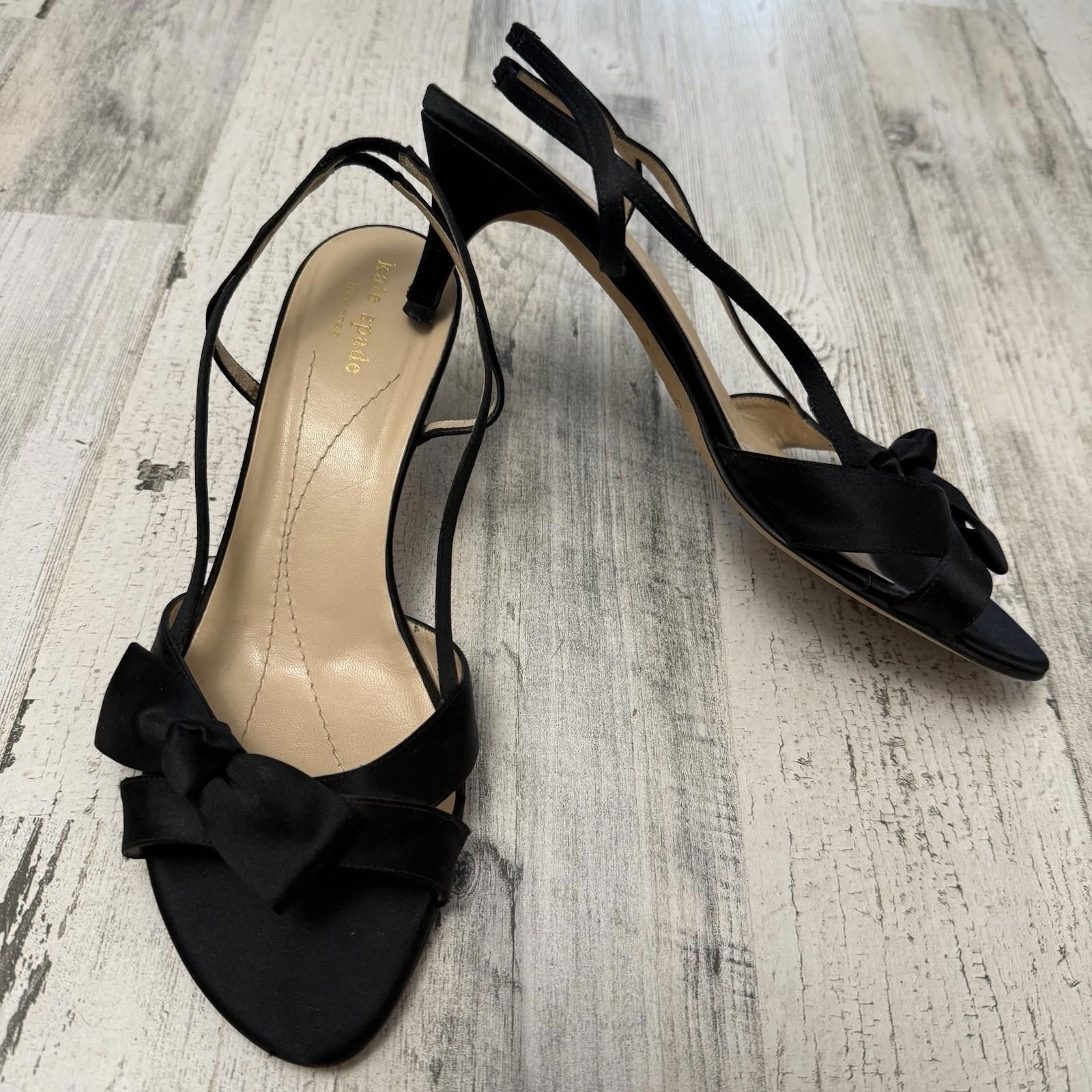 Designer Y2k Kate Spade Italy Kitten Black Heels 8.5 Size US 8.5 / IT 38.5 - 2 Thumbnail