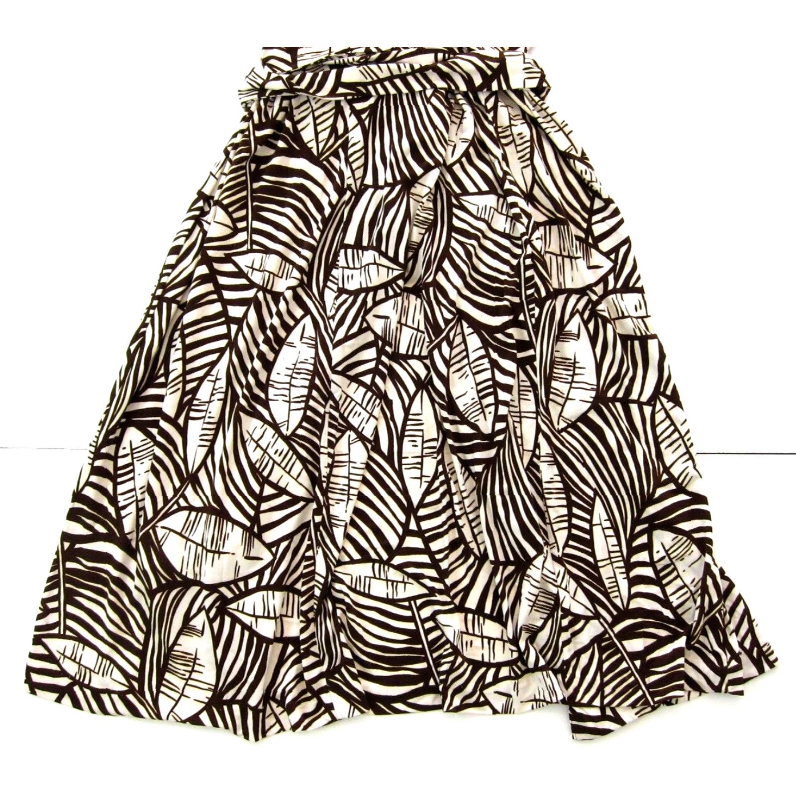 Vintage Rubber Ducky Dress Brown Floral Stretch Cap Sleeve Midi Wrap Dress Medium Size M / US 6-8 / IT 42-44 - 6 Thumbnail