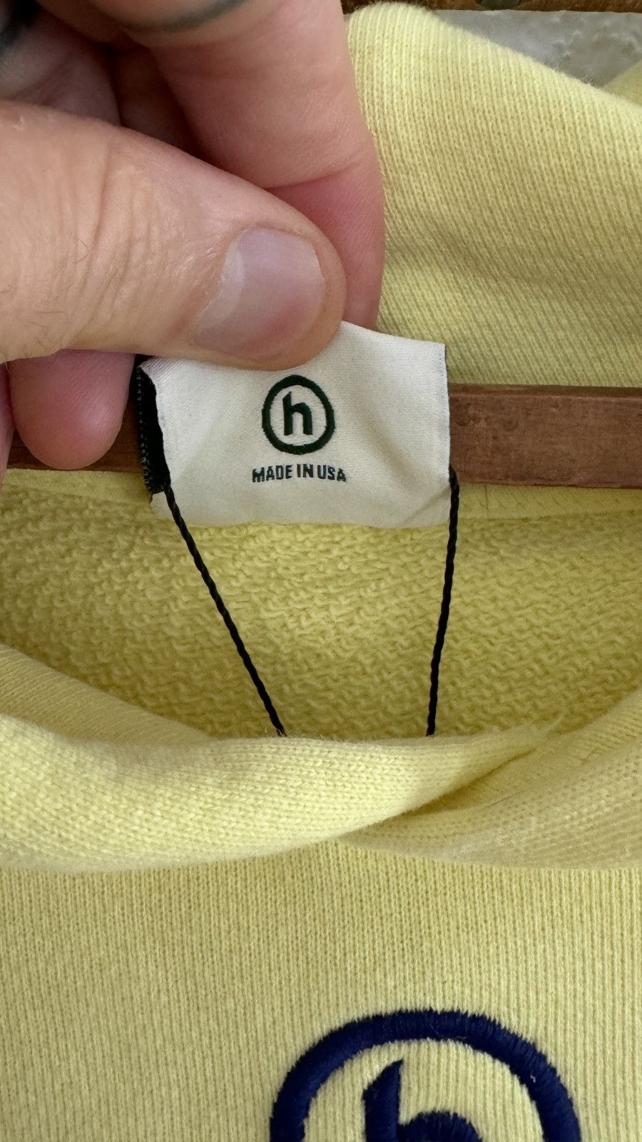 HIDDEN HIDDEN Mini H Hoodie Chartreuse Yellow Large Size US L / EU 52-54 / 3 - 4 Thumbnail