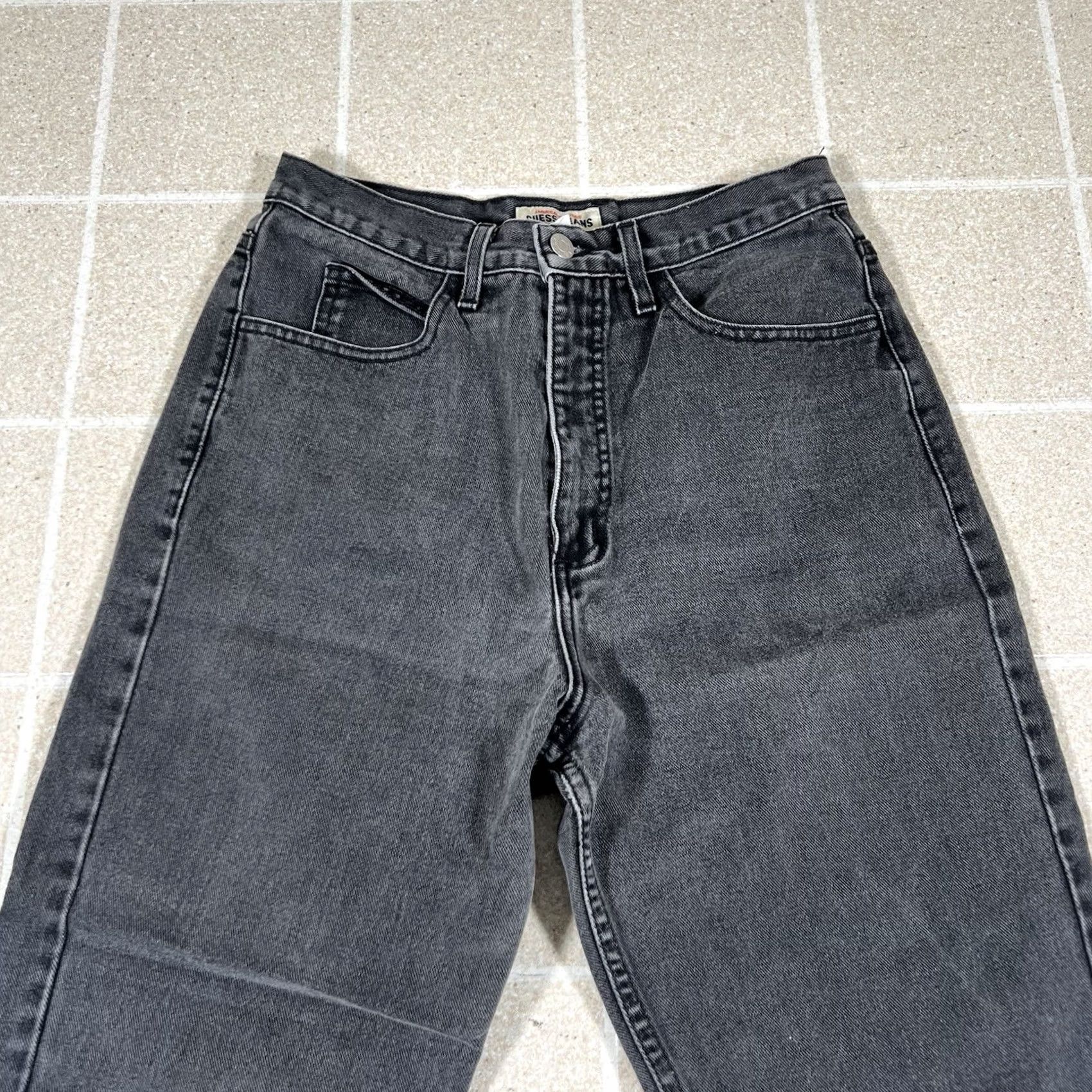 Guess VINTAGE Guess USA High Rise Mom Jeans Black Women's 27x28 90s Made In USA Guess Jeans Mens Womens Size 27" / US 4 / IT 40 - 5 Thumbnail