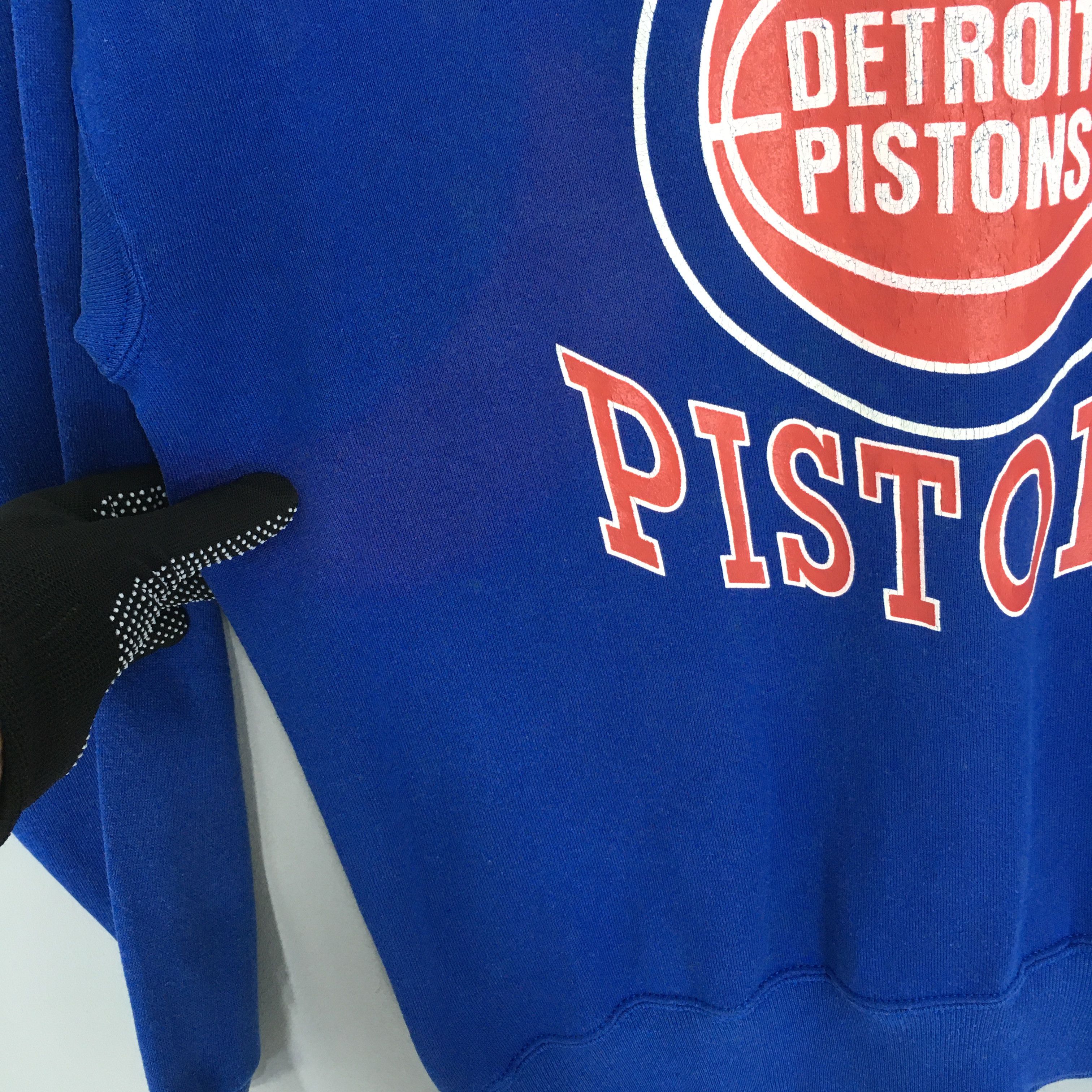 NBA × Vintage Vintage 90s Detroit Pistons NBA Sweatshirt XLarge Size US XL / EU 56 / 4 - 5 Thumbnail