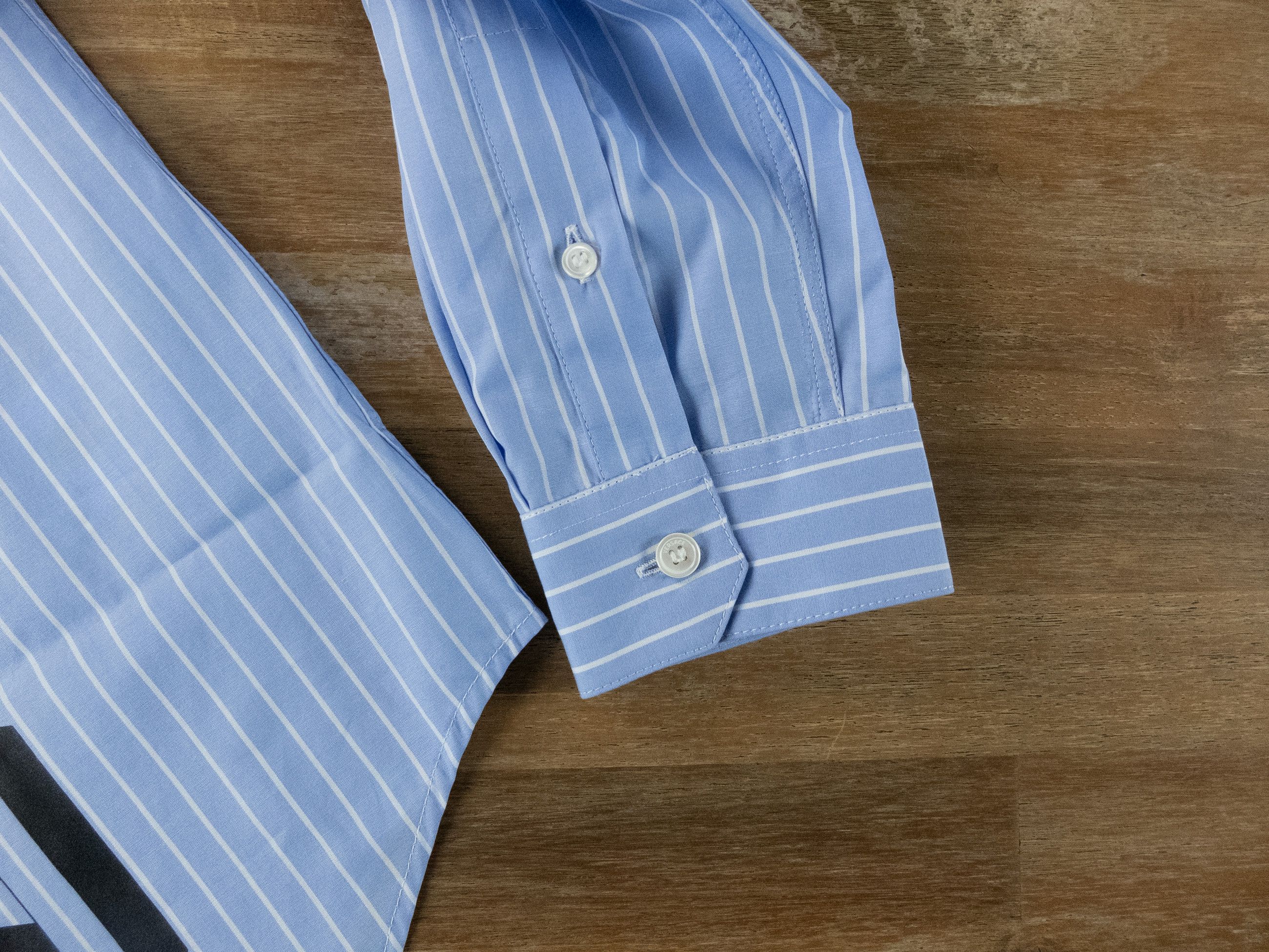Versace VERSACE La Greca blue striped shirt Size 41 / Large Size US L / EU 52-54 / 3 - 8 Thumbnail