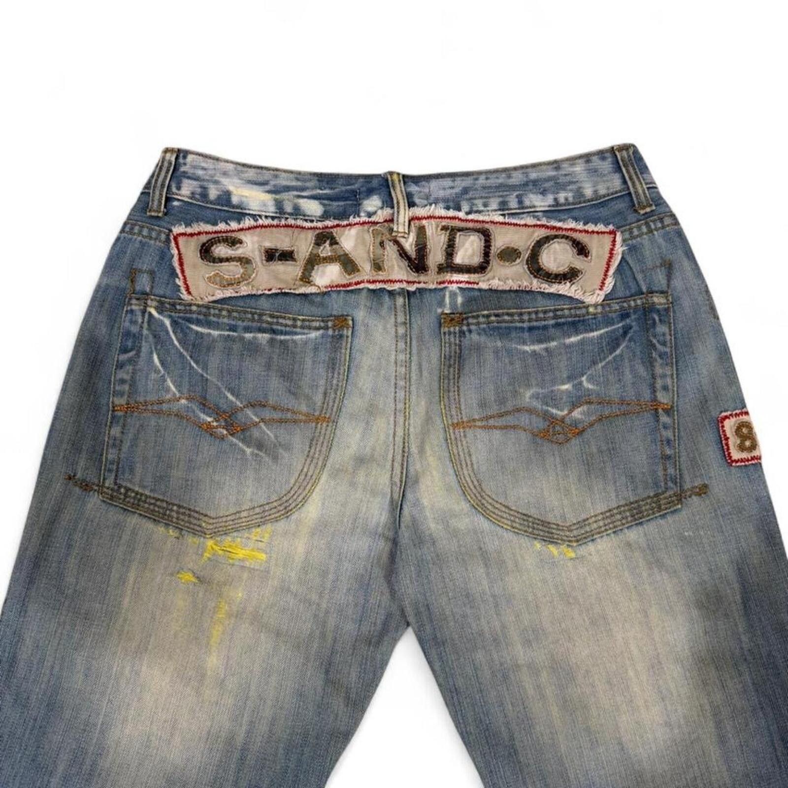 Other Y2K Vintage S-AND-C unique light weight denim jeans Size 33" - 1 Thumbnail