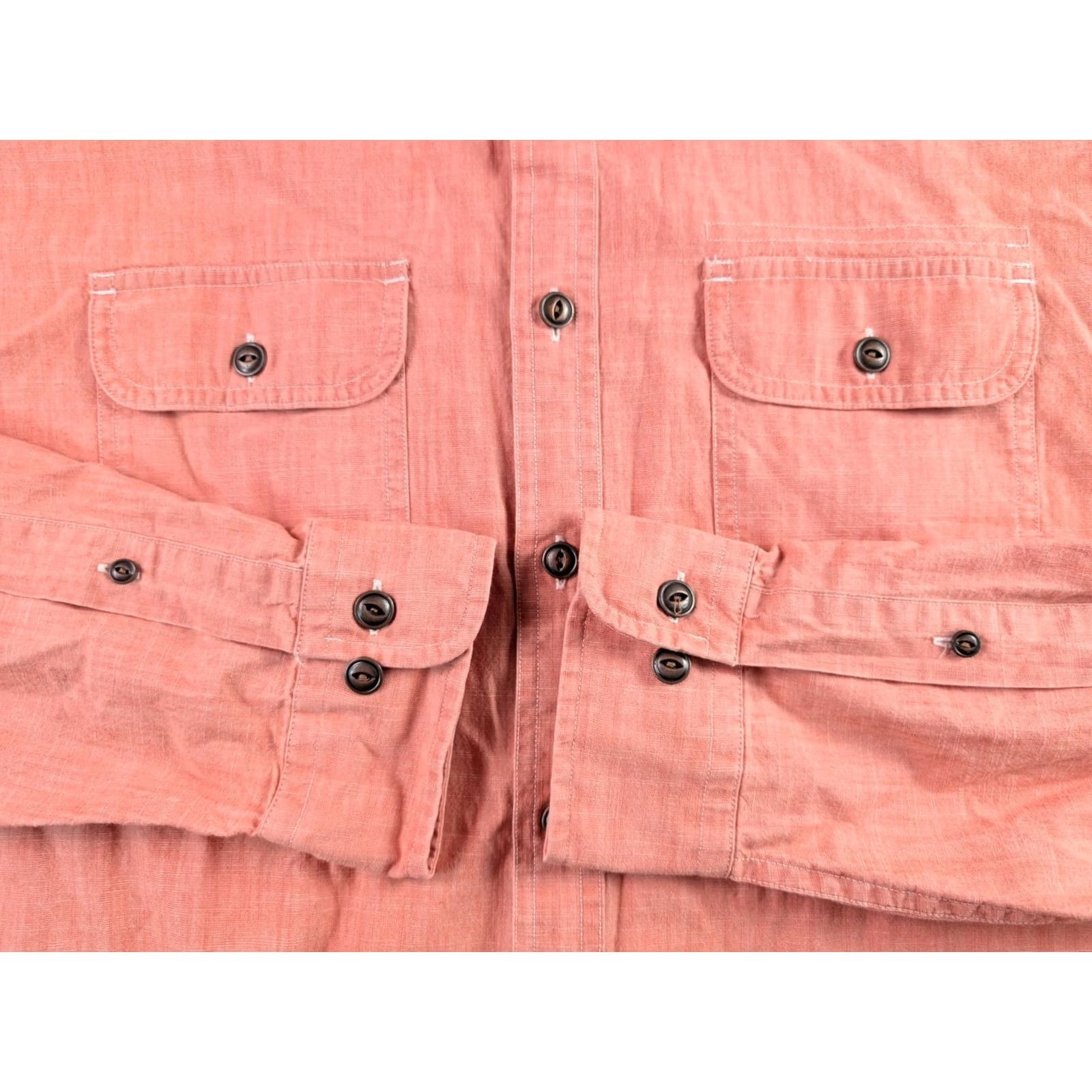 Brooks Brothers Brooks Brothers Shirt Men's L Red Cotton Chambray Pockets Button Up Long Sleeve Size US L / EU 52-54 / 3 - 4 Thumbnail