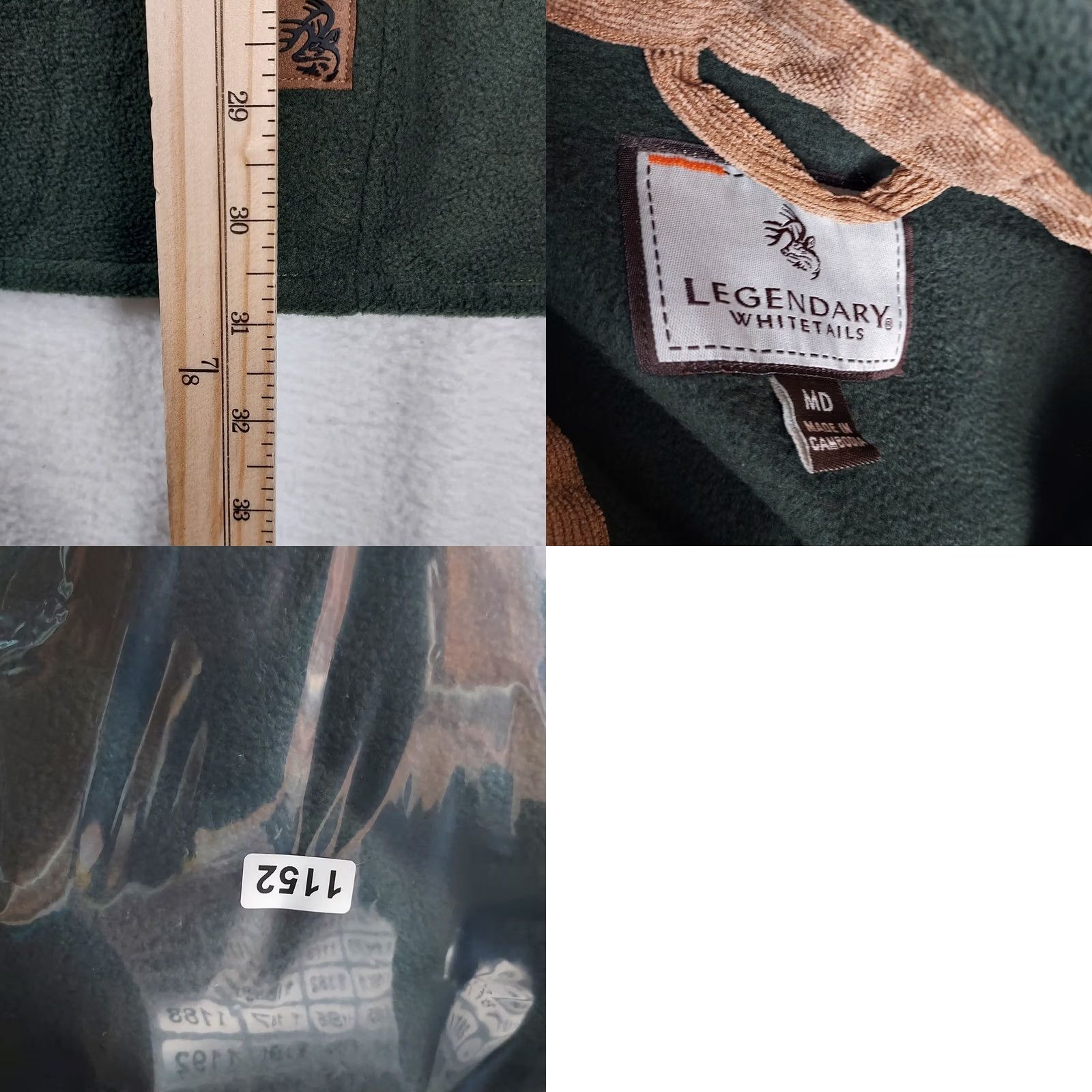 Vintage Mens Legendary Whitetails Fleece Shacket Medium Green Button Up Jacket Size US M / EU 48-50 / 2 - 8 Thumbnail