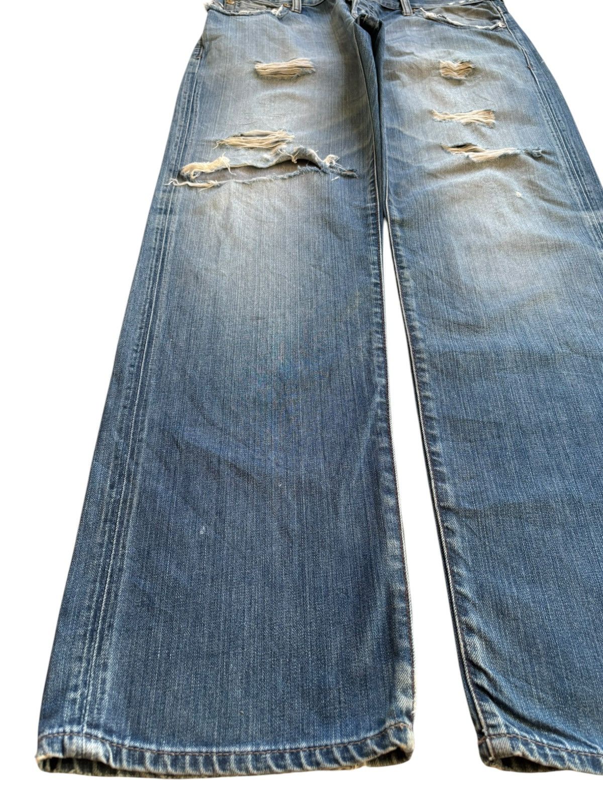 Guess Vintage Guess Faded Wash Distressed Ripped Baggy Jeans Size US 35 - 6 Thumbnail