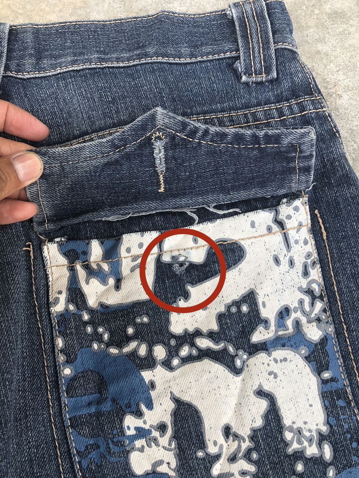 Japanese Brand Baggy Jeans Townz Spellout Distressed Jeans Size US 32 / EU 48 - 14 Thumbnail