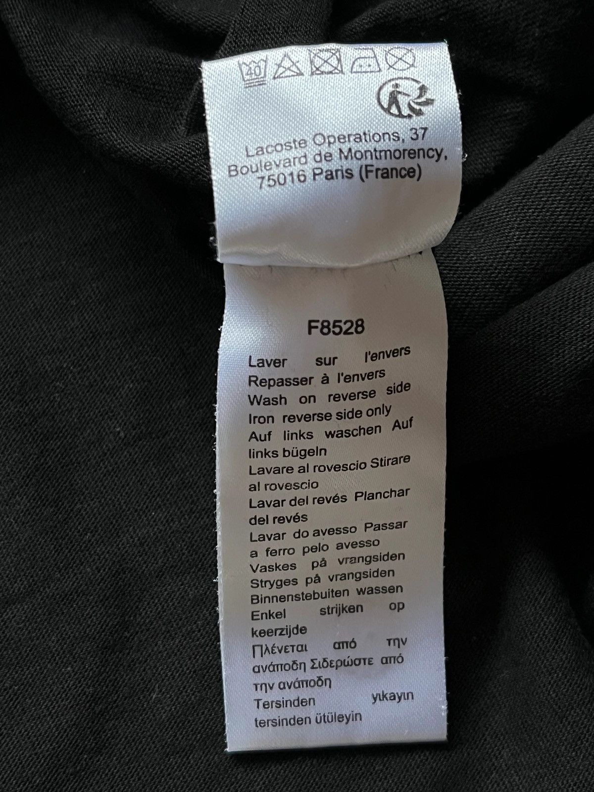 Lacoste Lacoste Sz XXL Big Embroidered Logo Tone Black T-Shirt Size US XXL / EU 58 / 5 - 8 Thumbnail