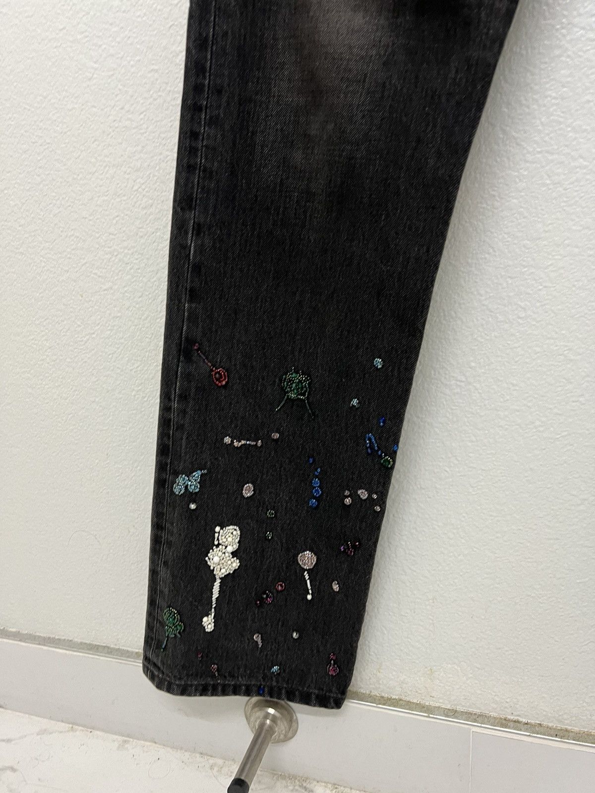 Undercover Bead-Embellished Paint Splatter Denim Size US 34 / EU 50 - 4 Thumbnail