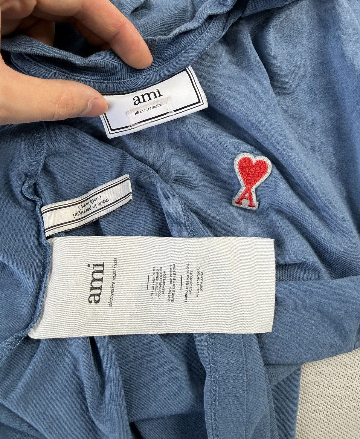 AMI Ami Alexandre Mattiussi Small Logo T-Shirt Size US S / EU 44-46 / 1 - 2 Thumbnail