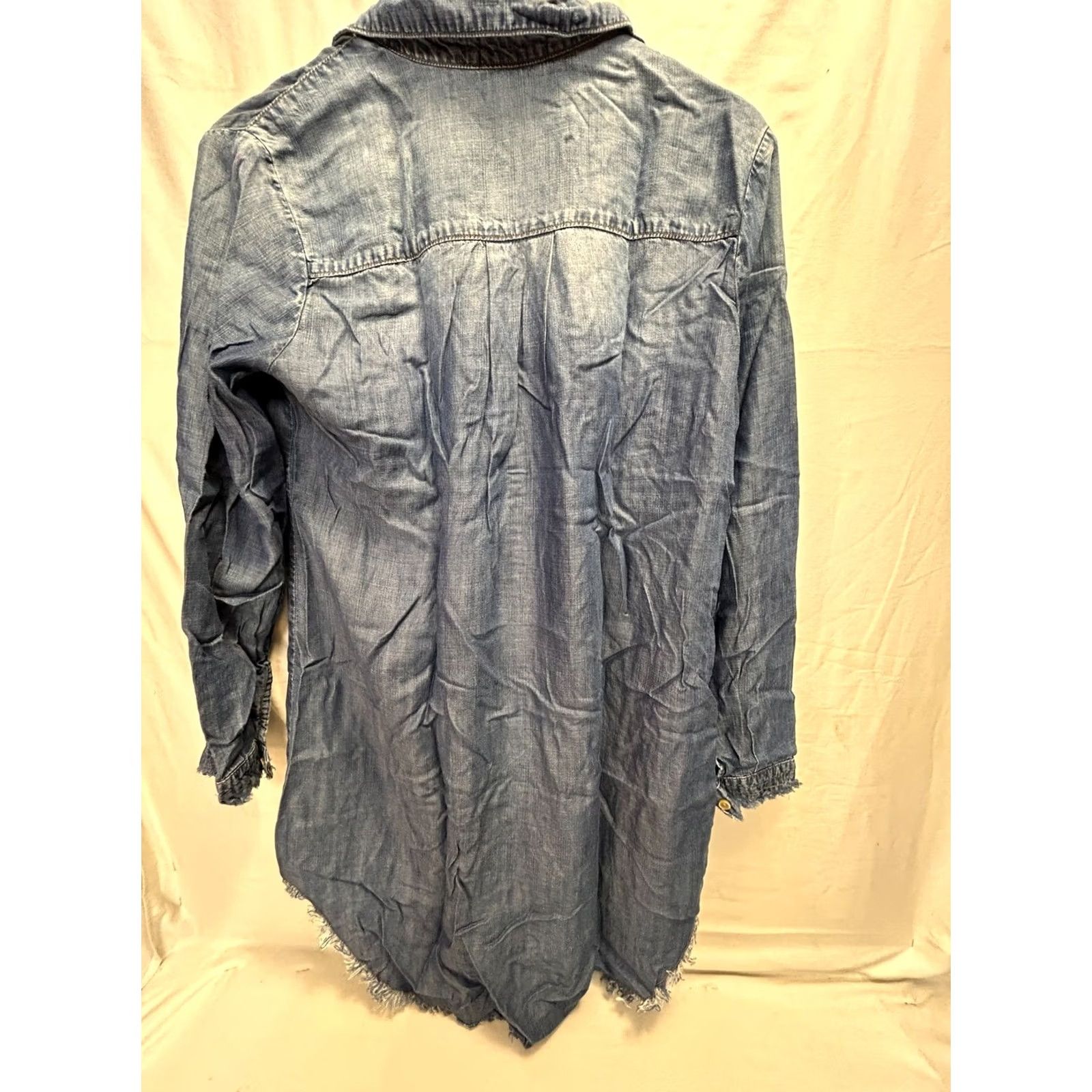 CLOT Cloth & Stone Womens Blue Chambray Button Down Dress Shirt Dress M Size M / US 6-8 / IT 42-44 - 2 Thumbnail