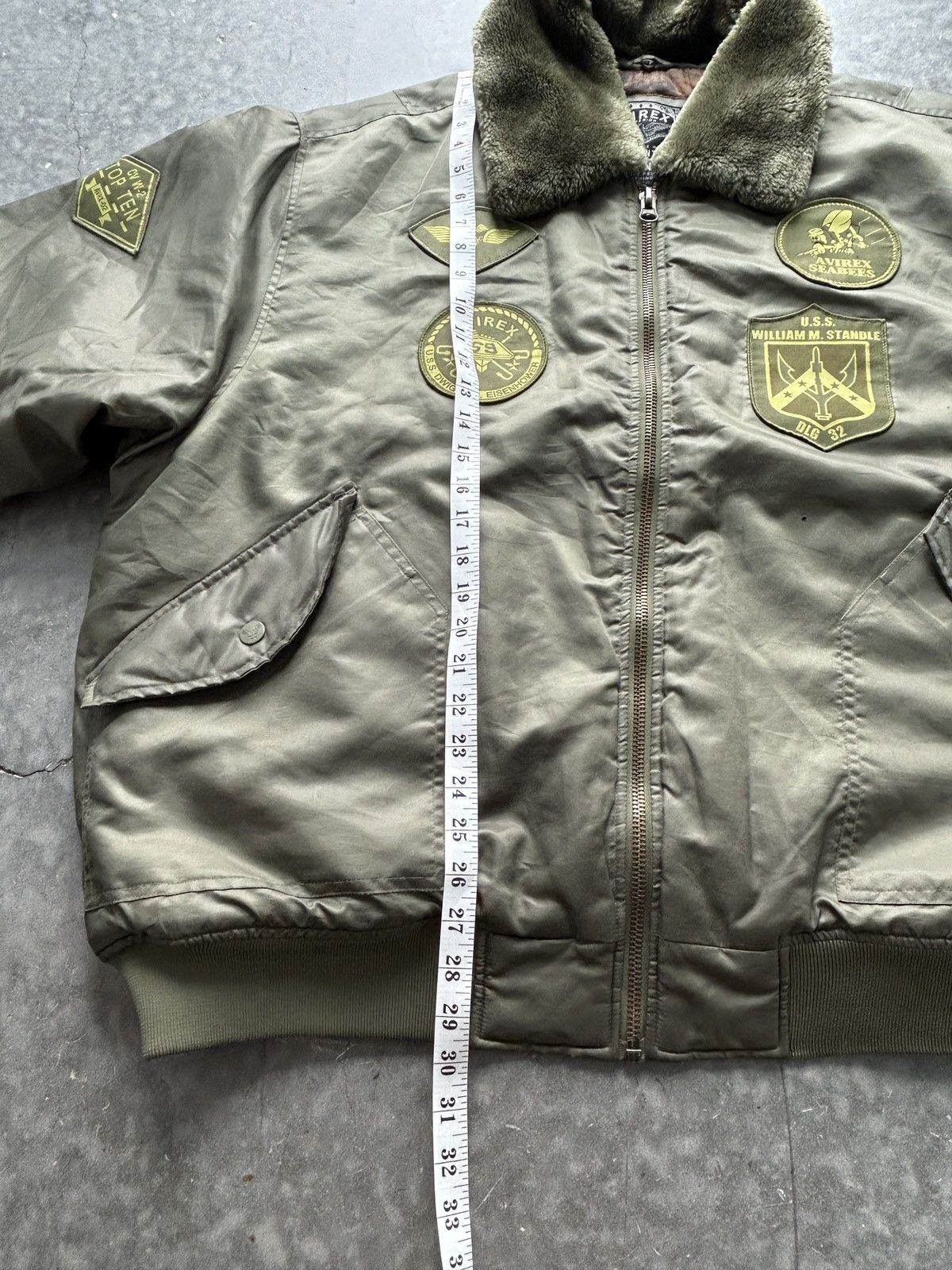 Avirex Vintage Y2K Avirex Bomber Jacket Olive Green Size US XXL / EU 58 / 5 - 10 Thumbnail