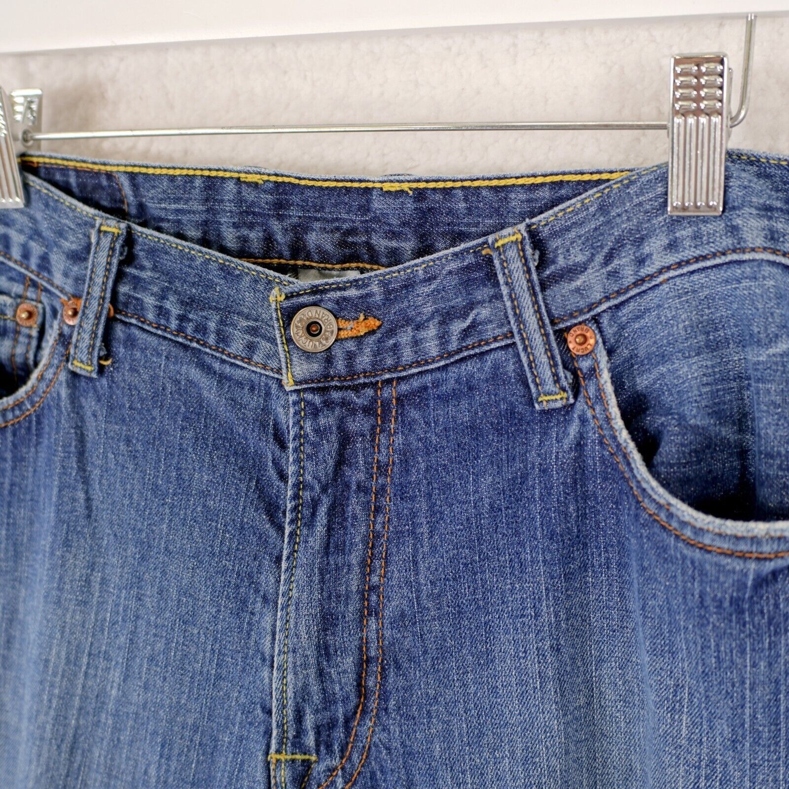 Lucky Brand Lucky Brand Blue Stone Hipster Wash Mid Rise Denim Jeans 35/ Size US 35 - 5 Thumbnail