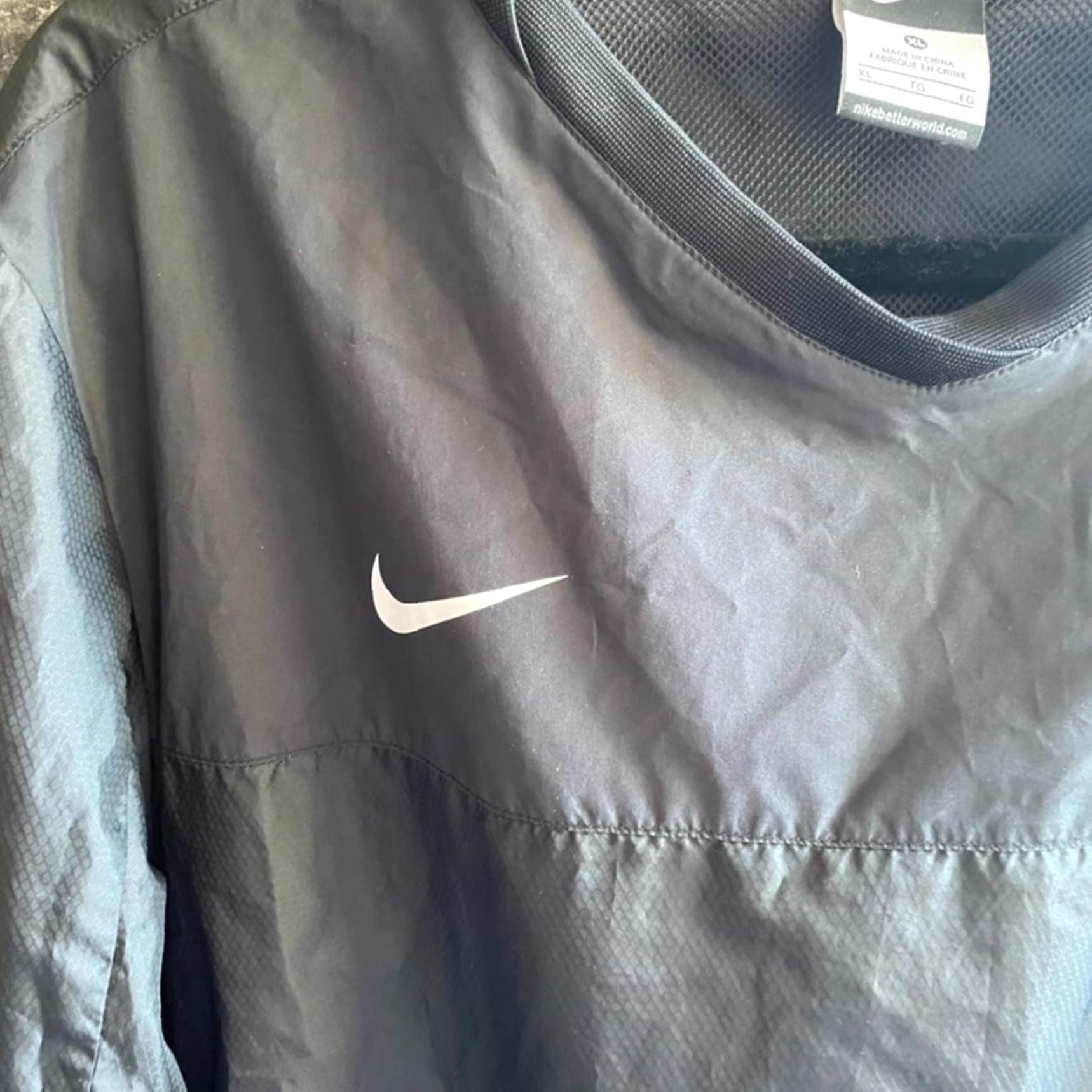 Nike VINTAGE Nike NFTB Men's XL Black Pullover Windbreaker Track Jacket Athletic Size US XL / EU 56 / 4 - 2 Thumbnail