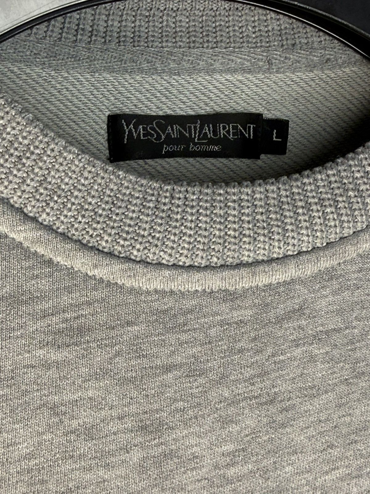 Yves Saint Laurent 90s YSL Sweatshirt Grey Crewneck Vintage Yves Logo Paris Size US L / EU 52-54 / 3 - 14 Thumbnail