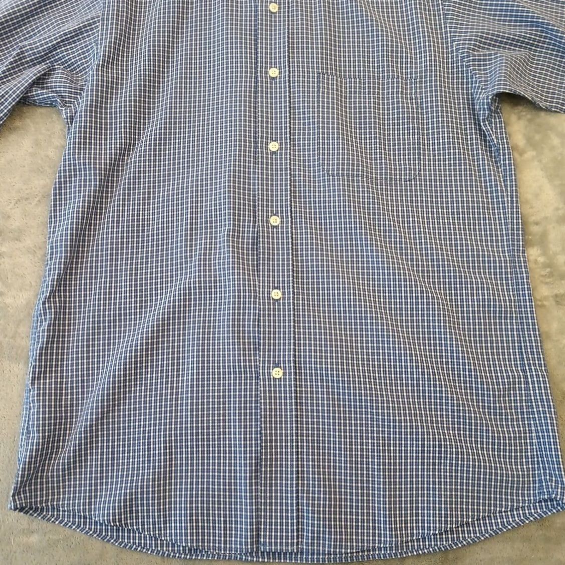 Chaps Chaps Shirt Mens Medium Blue Plaid Long Sleeve Button Down Cotton Blend Regular M Navy/Blue Mens Size US M / EU 48-50 / 2 - 5 Thumbnail